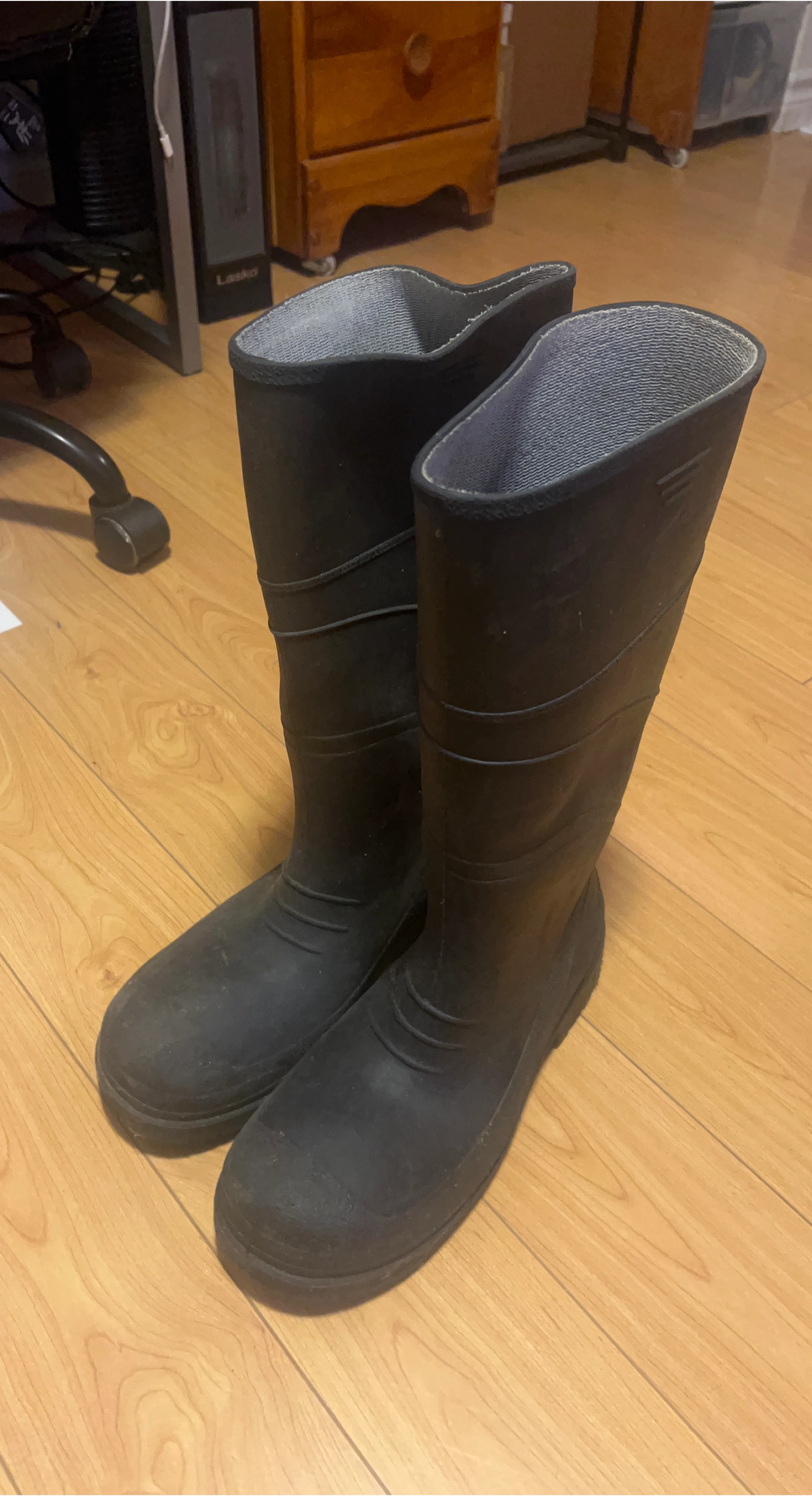 Black Rubber Rain Boots