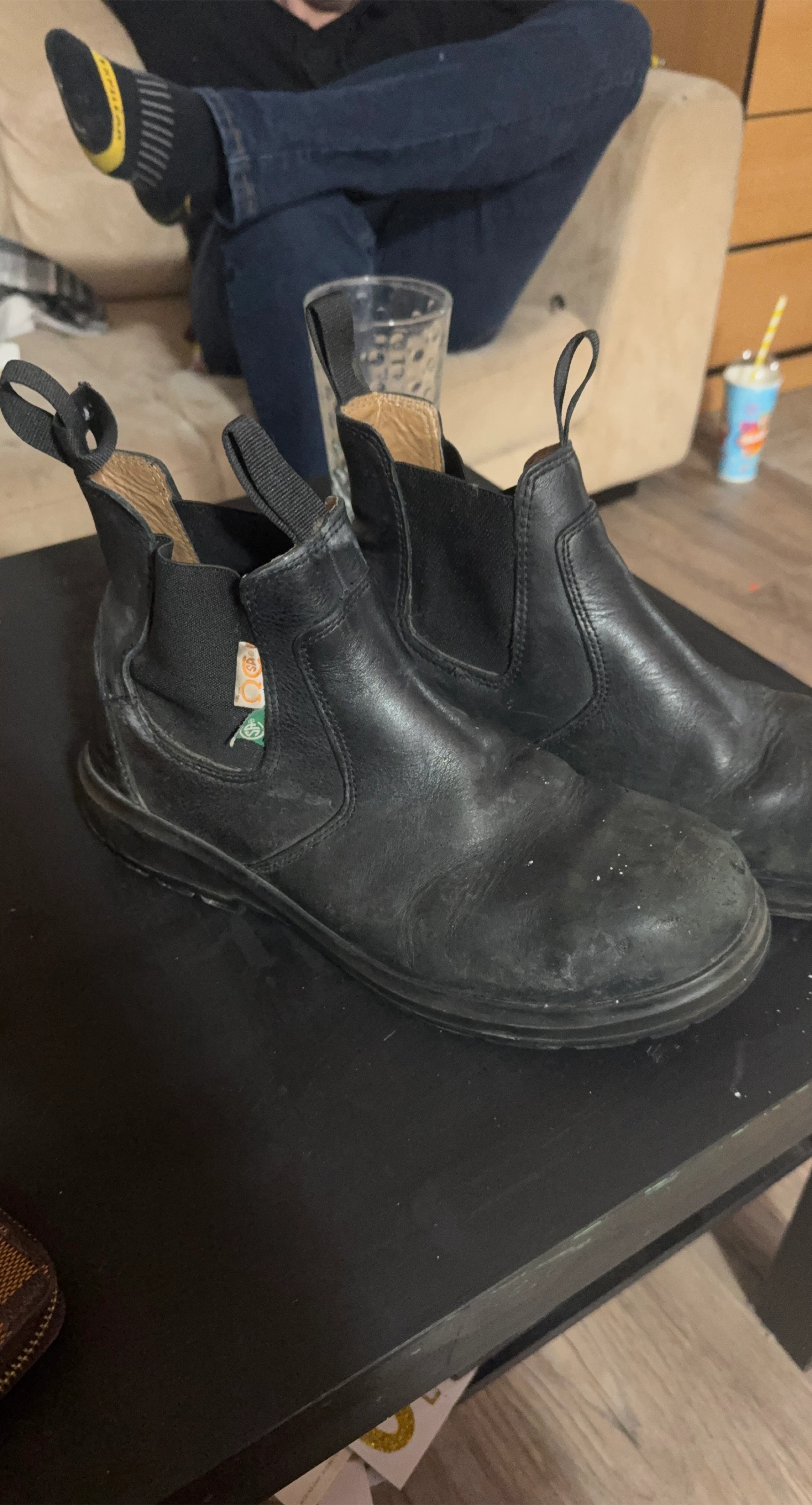 Black BLUNDSTONE 163 Work and Saftey Boots- Size 10