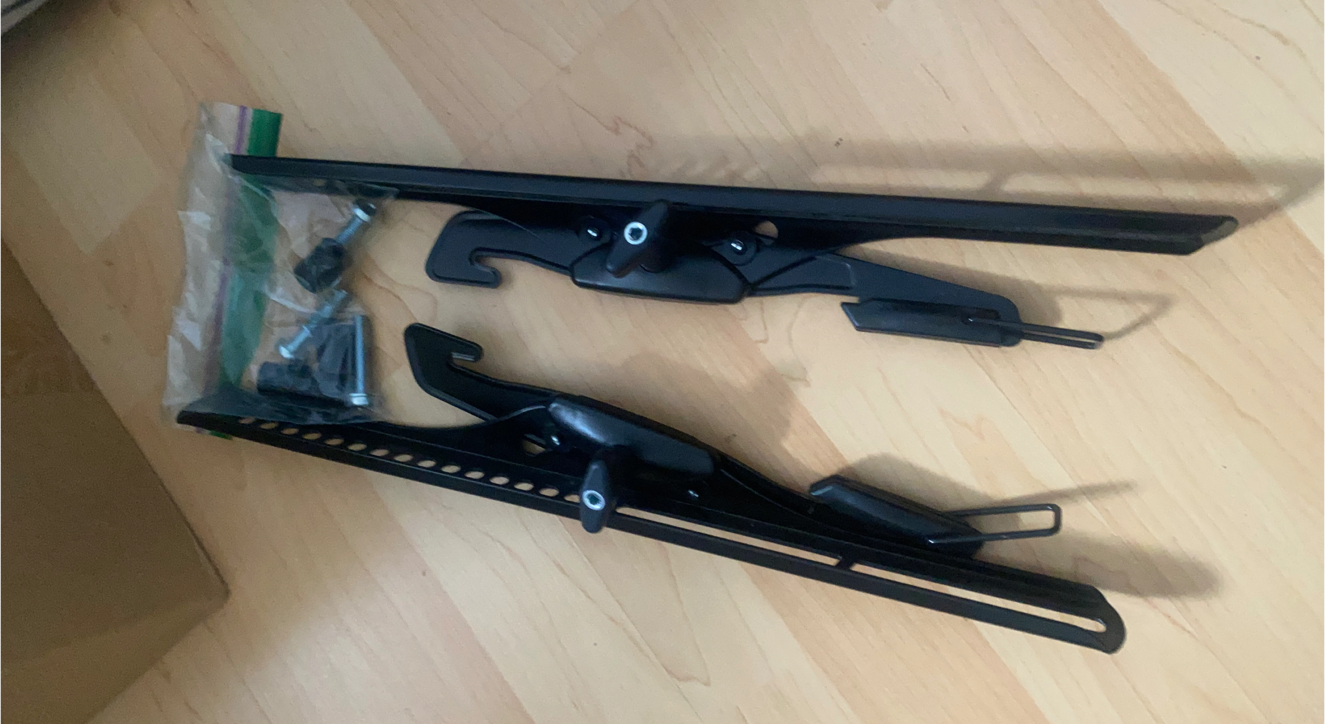 Black TV Wall Mount Brackets with Hardware