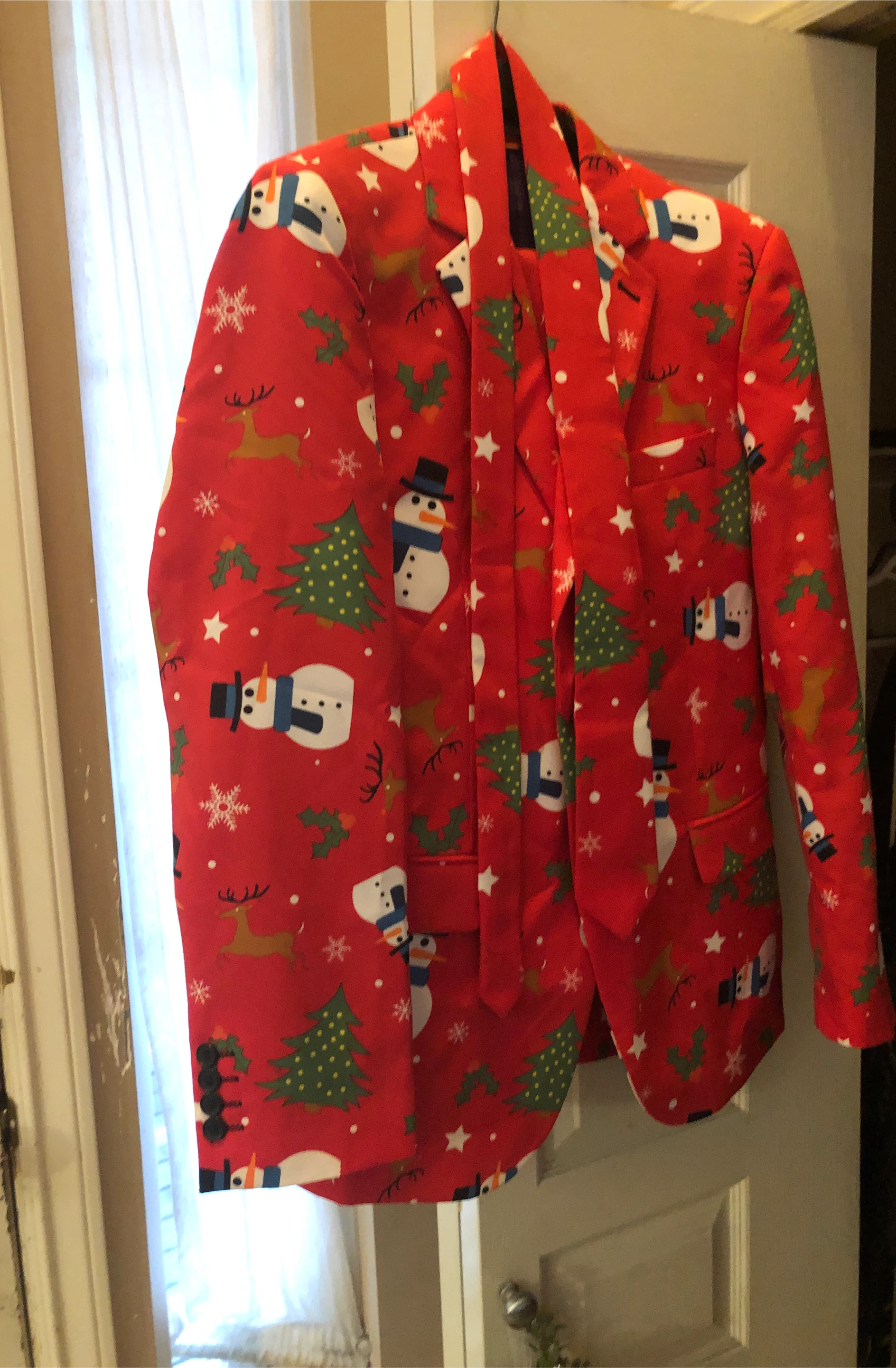 Christmas Blazer with Tie, Red