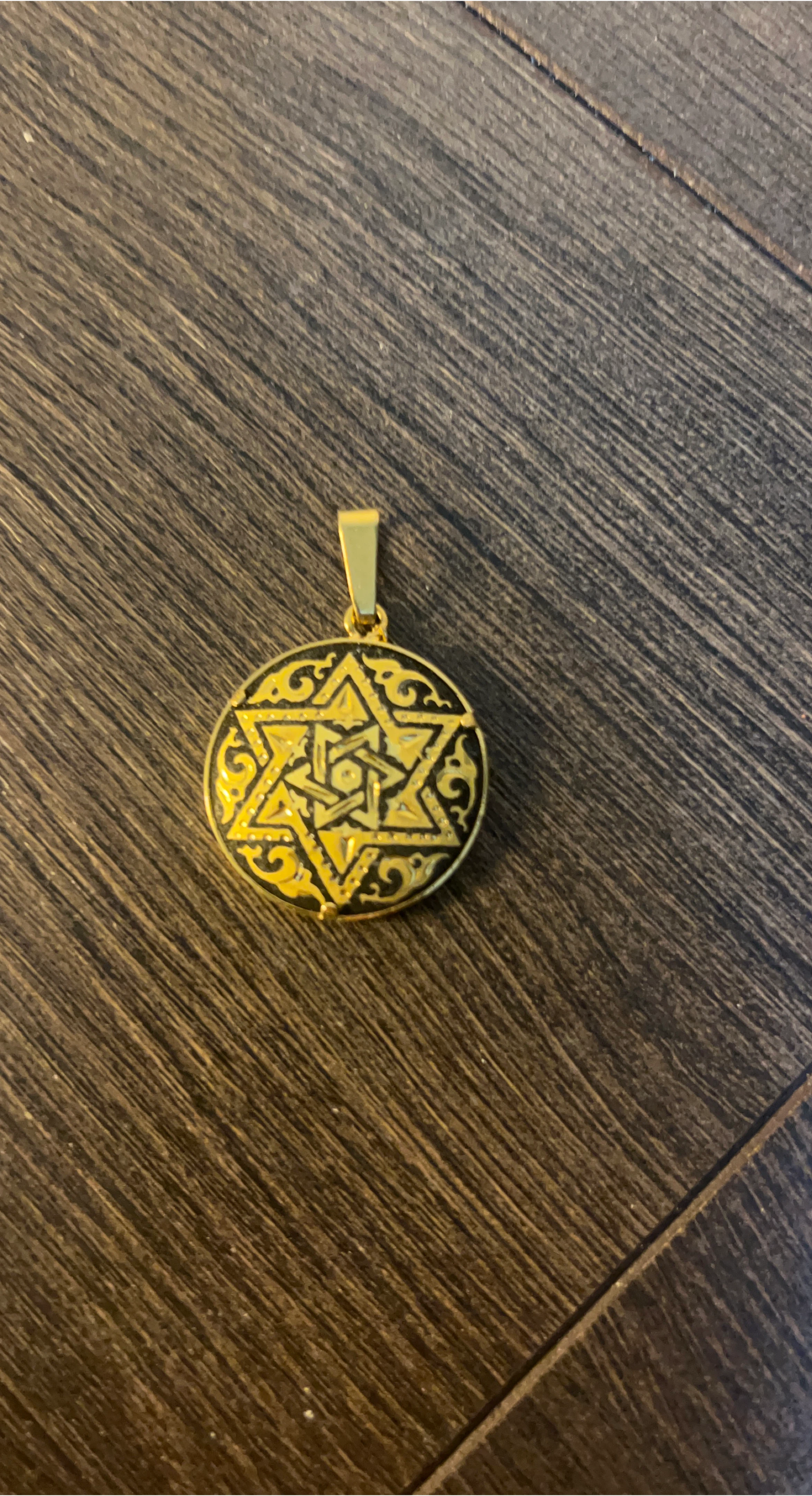 Gold Star of David Pendant