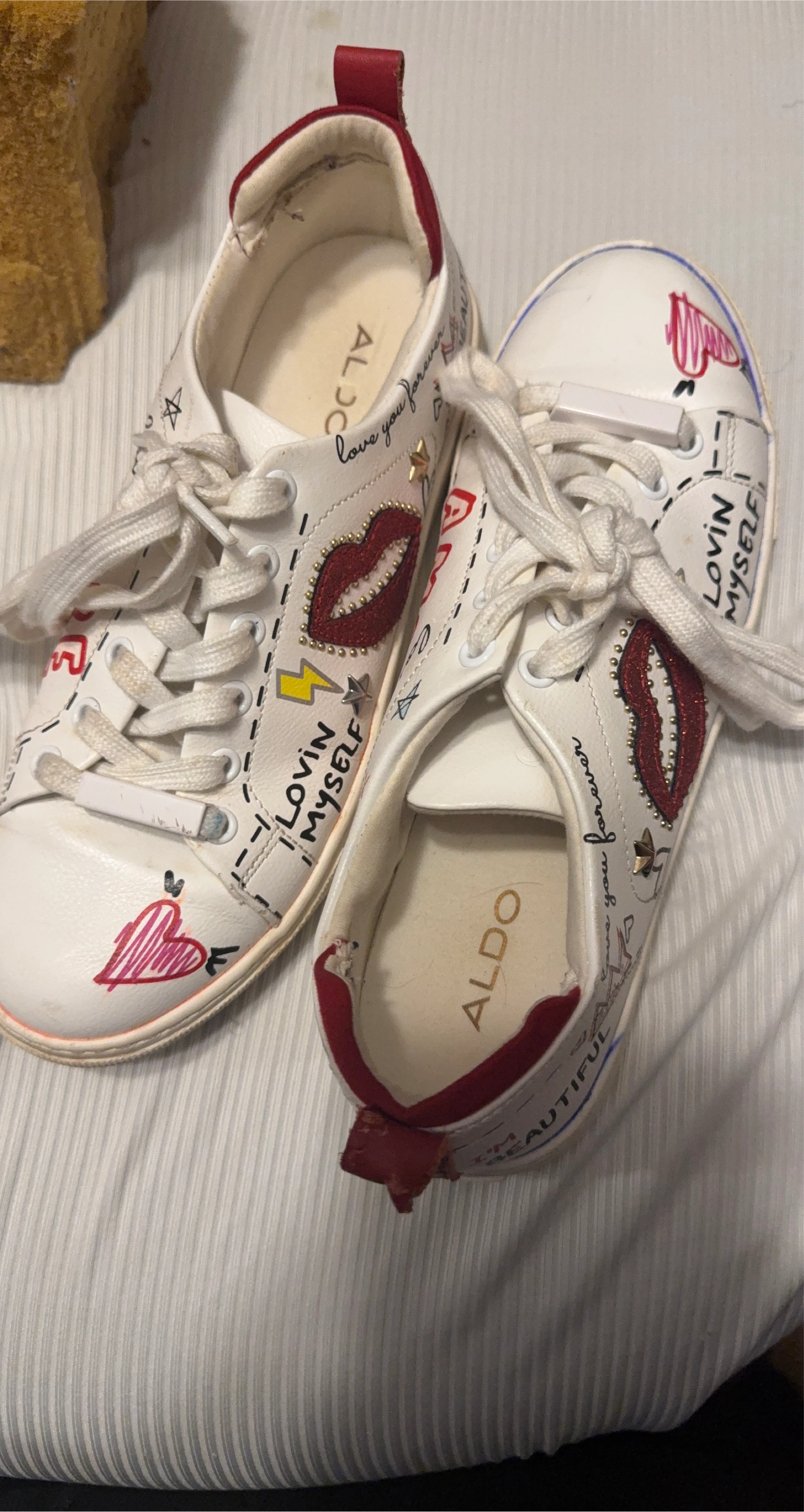 ALDO White Sneakers - Size 6 US