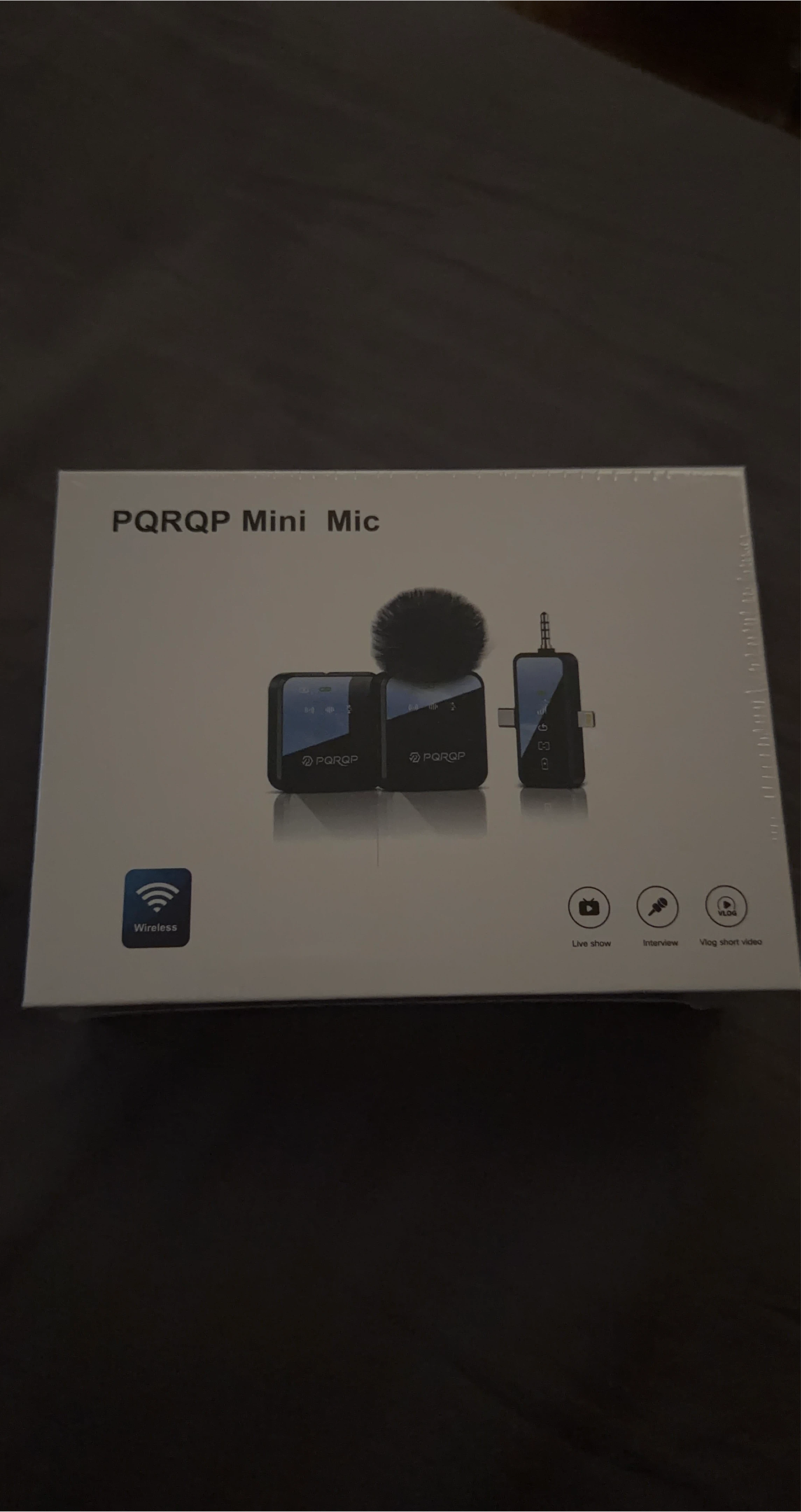 PQRQP Mini Wireless Microphone for Live/Interview/Video