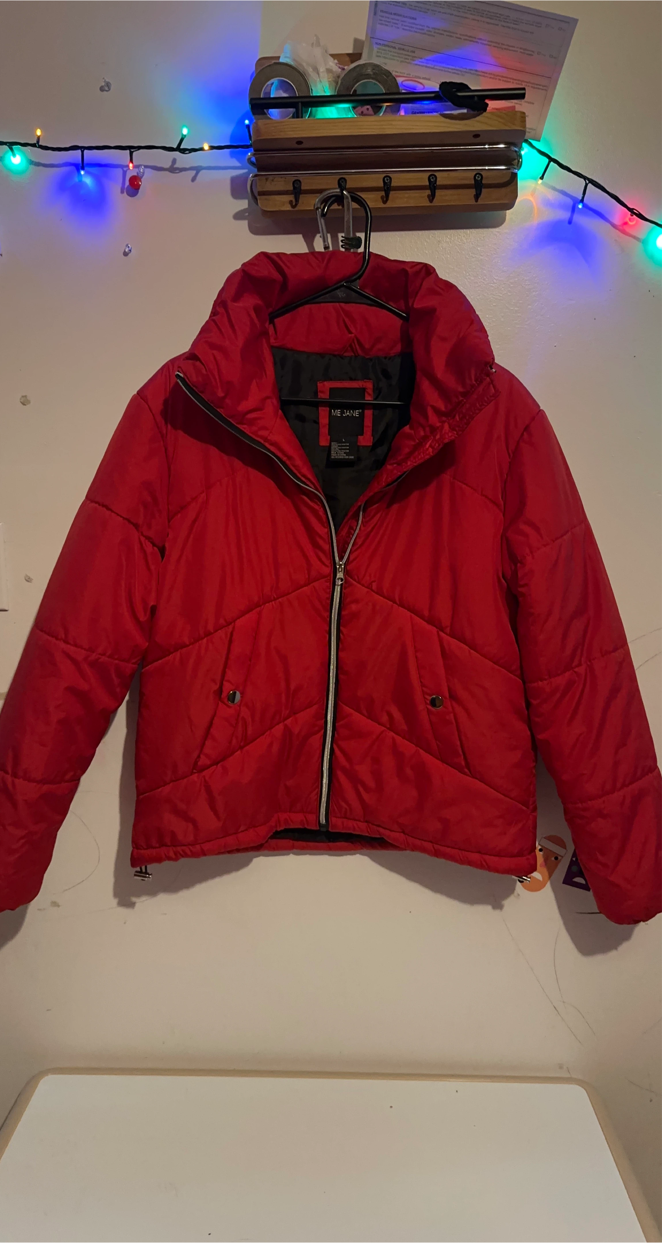 Ms. Jane Red Puffer Jacket