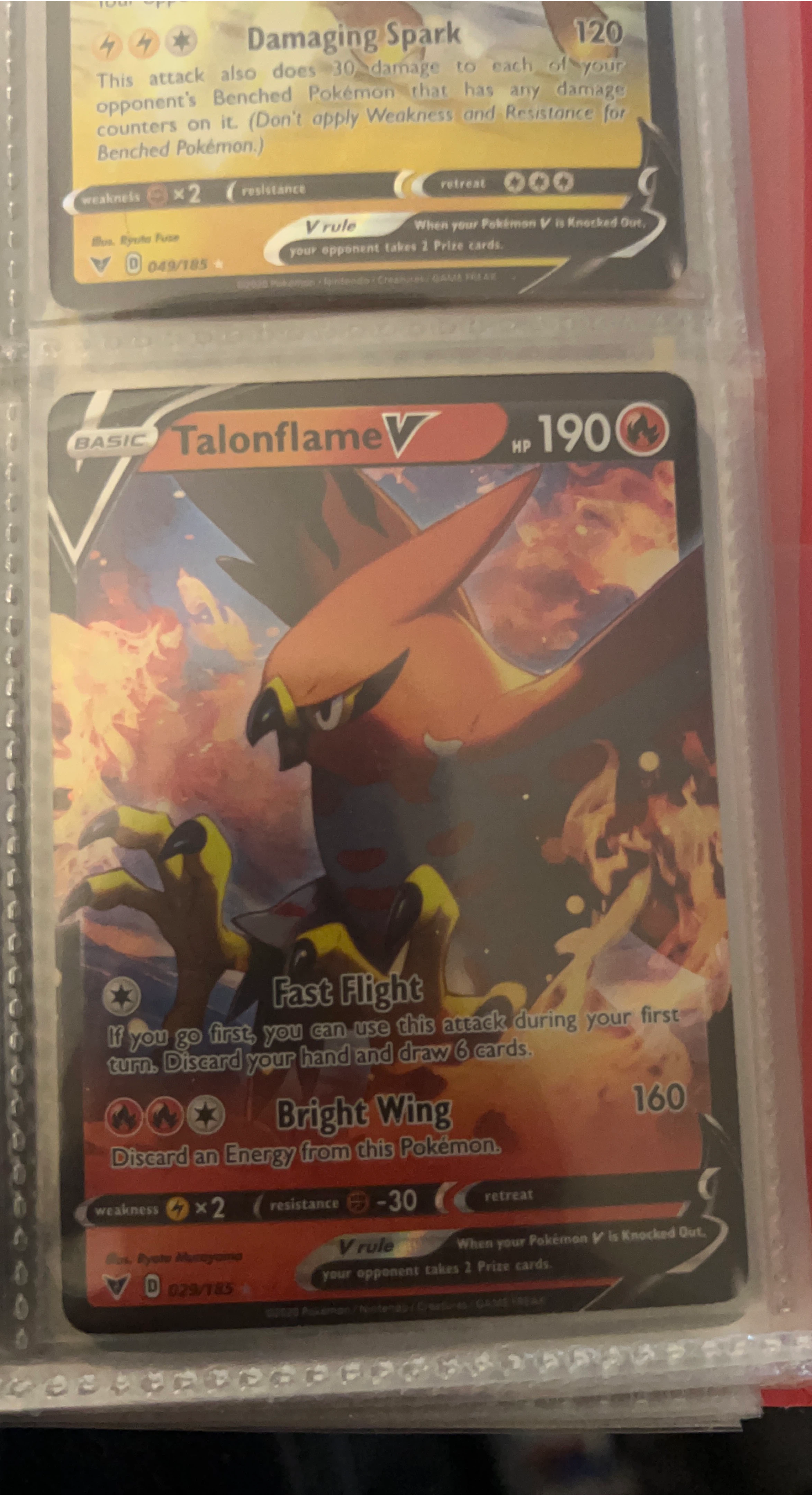 Talonflame V Pokemon Card