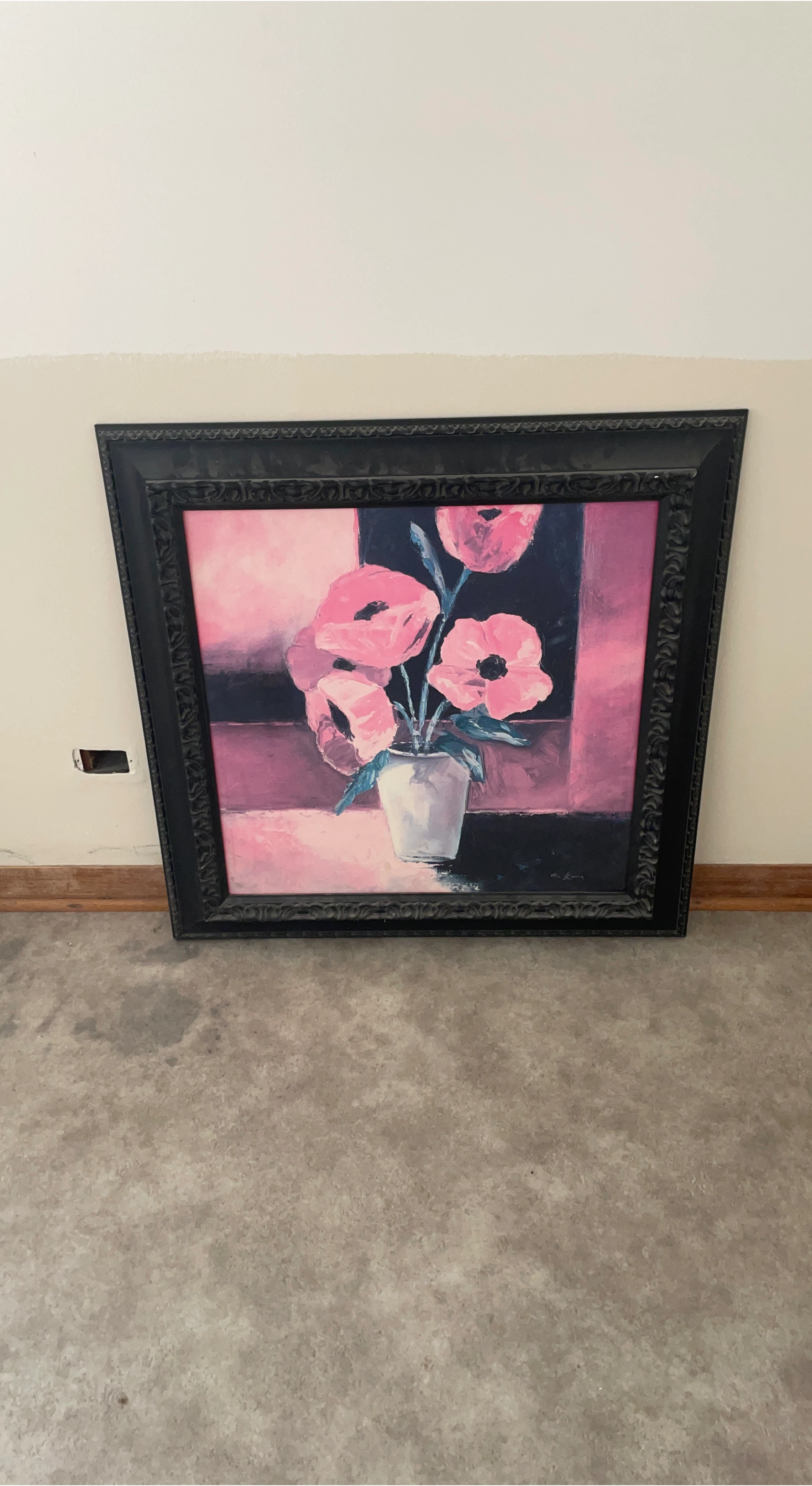 Framed Floral Painting