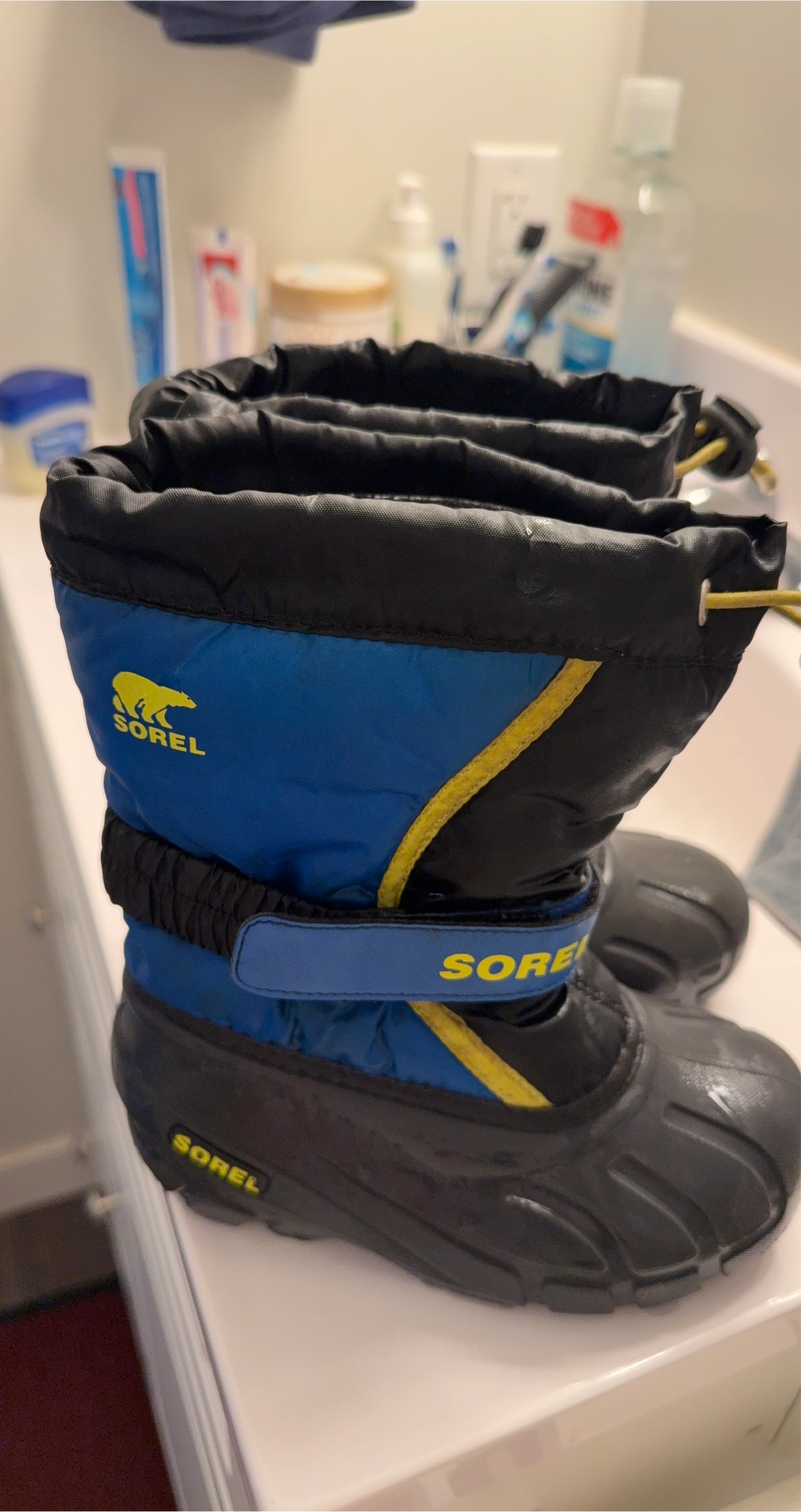 Sorel Kids Snow Commander Boots - Blue & Black