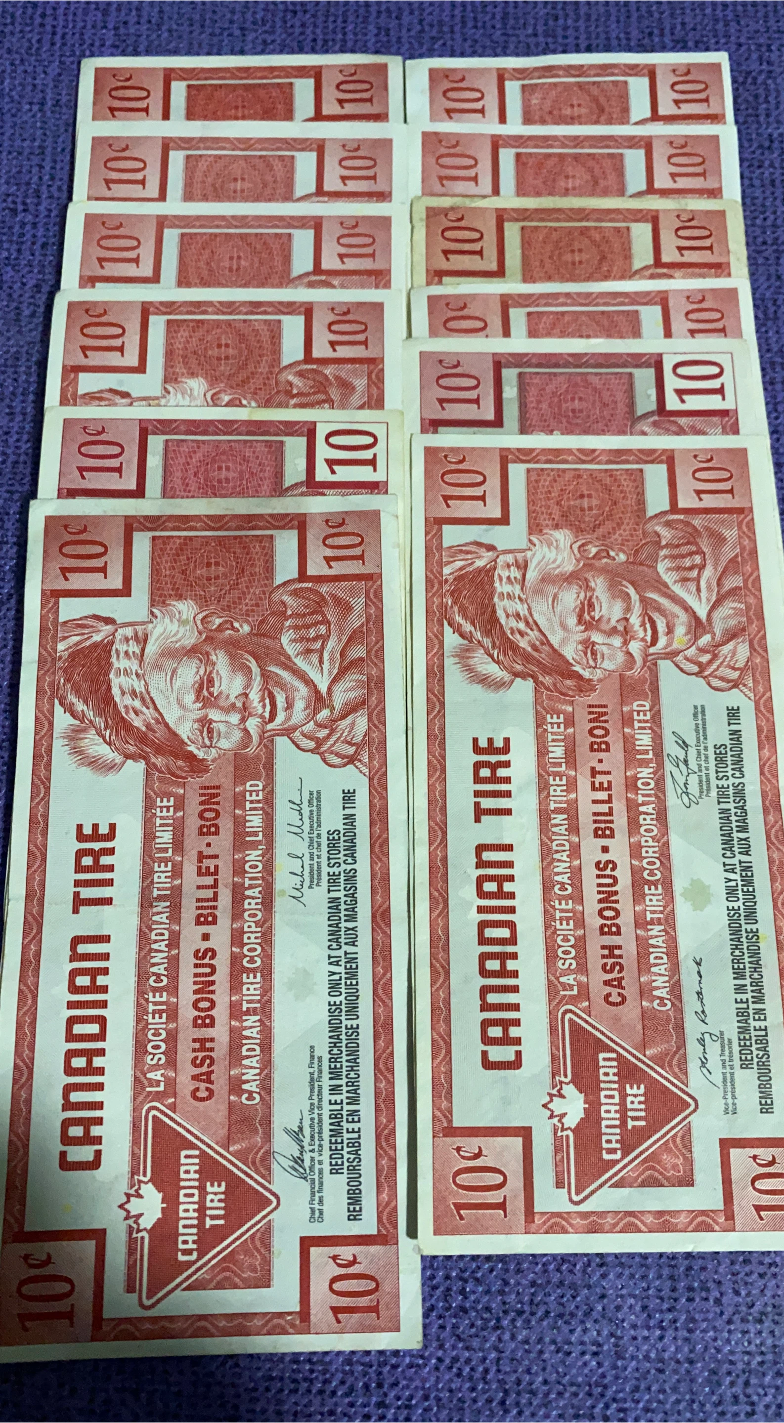 Canadian Tire 10¢ Cash Bonus - Billet - Boni
