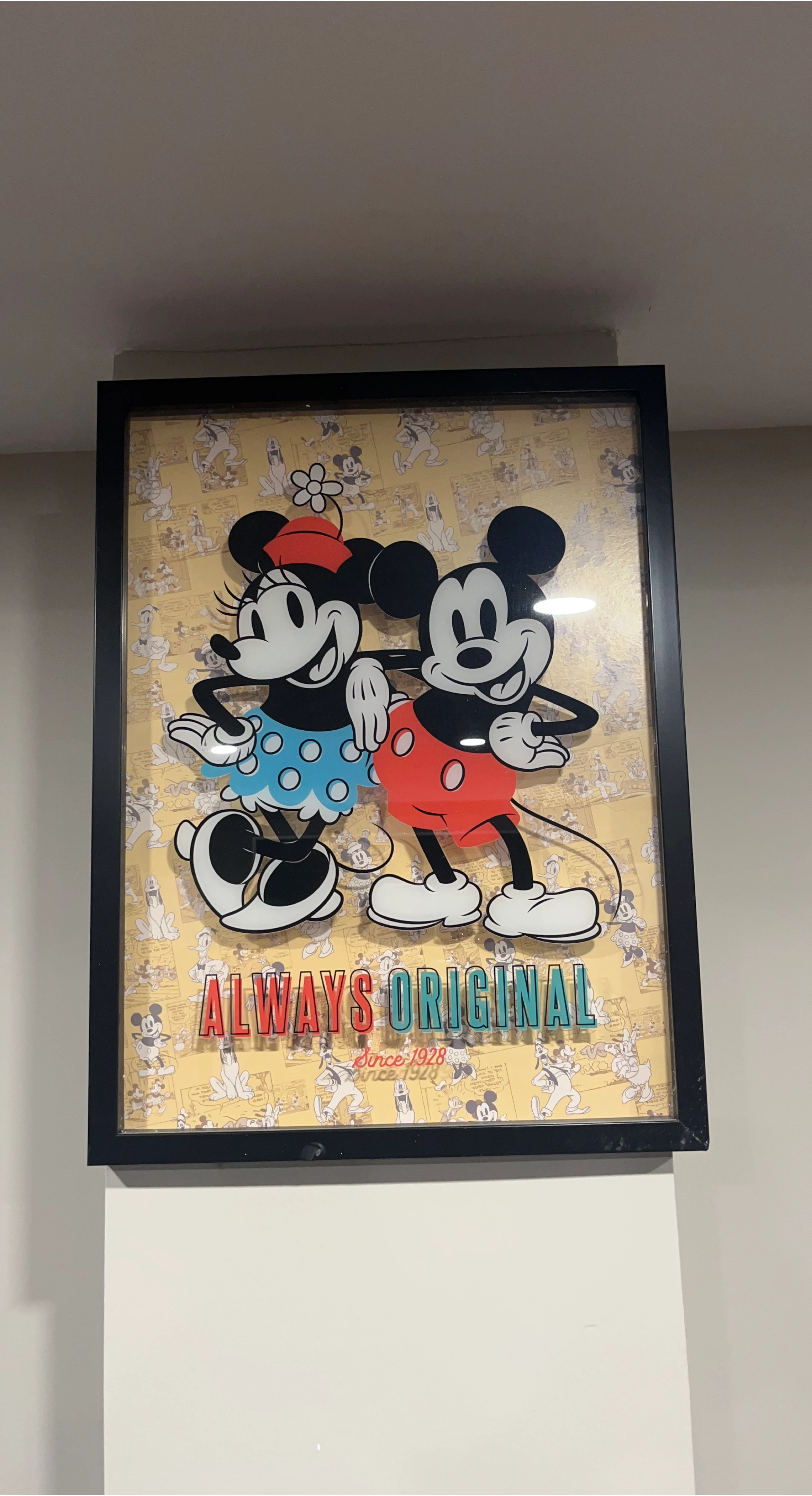 Mickey & Minnie Mouse Framed Art