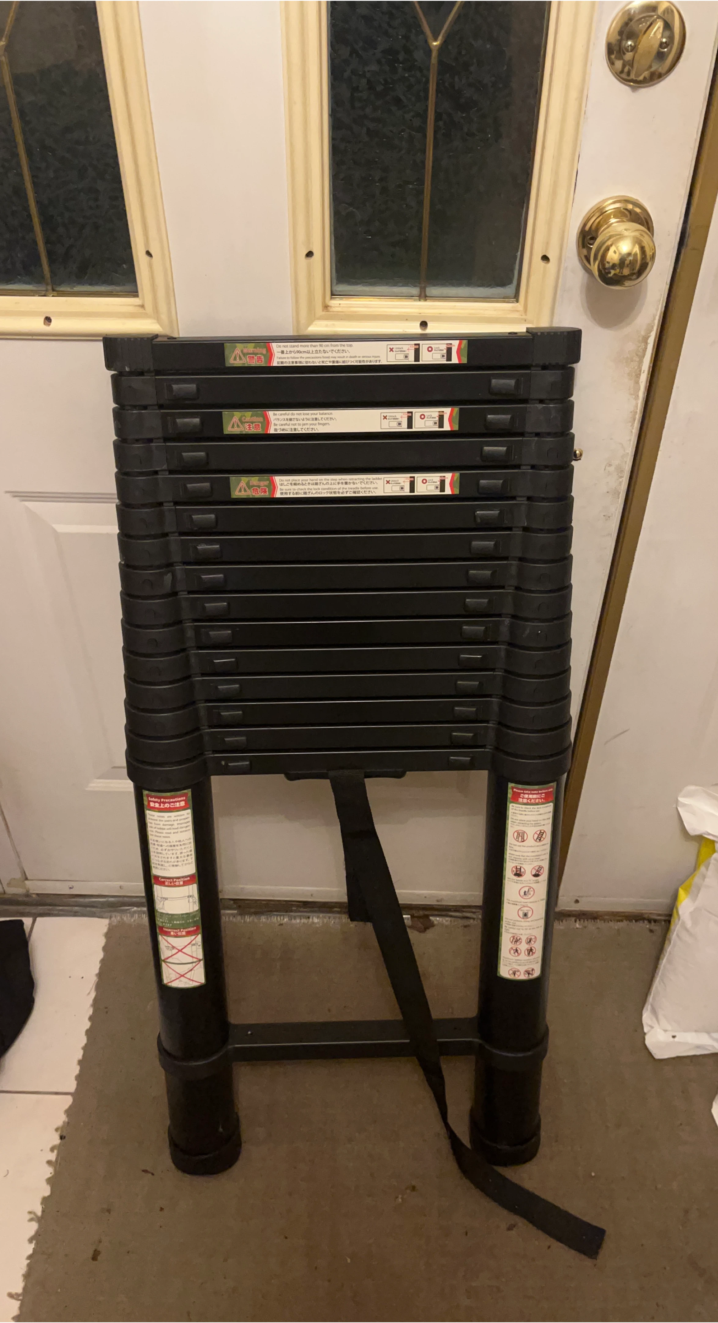 Black Telescopic Ladder