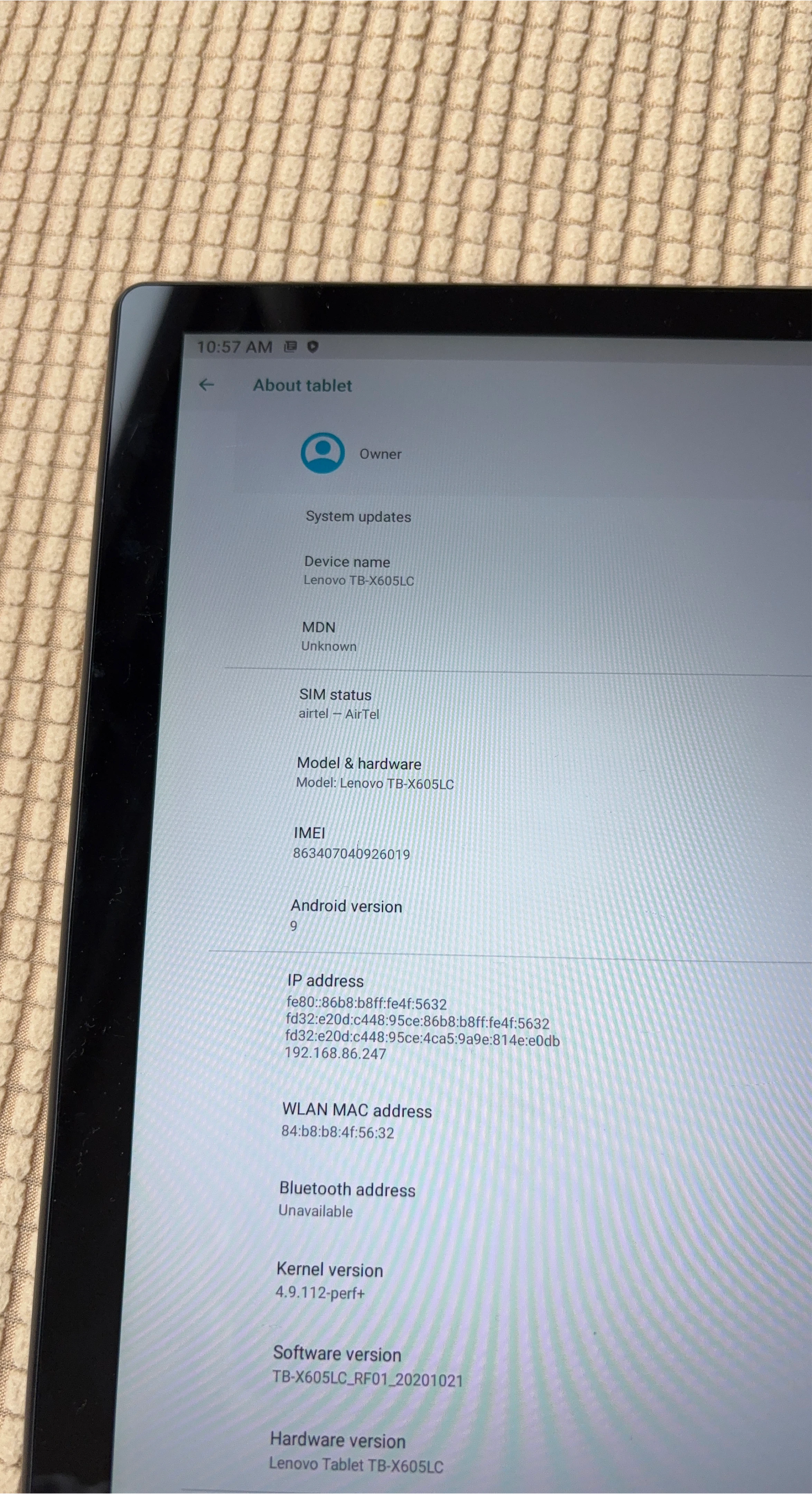 Lenovo TB-X605LC Tablet - 32GB Storage