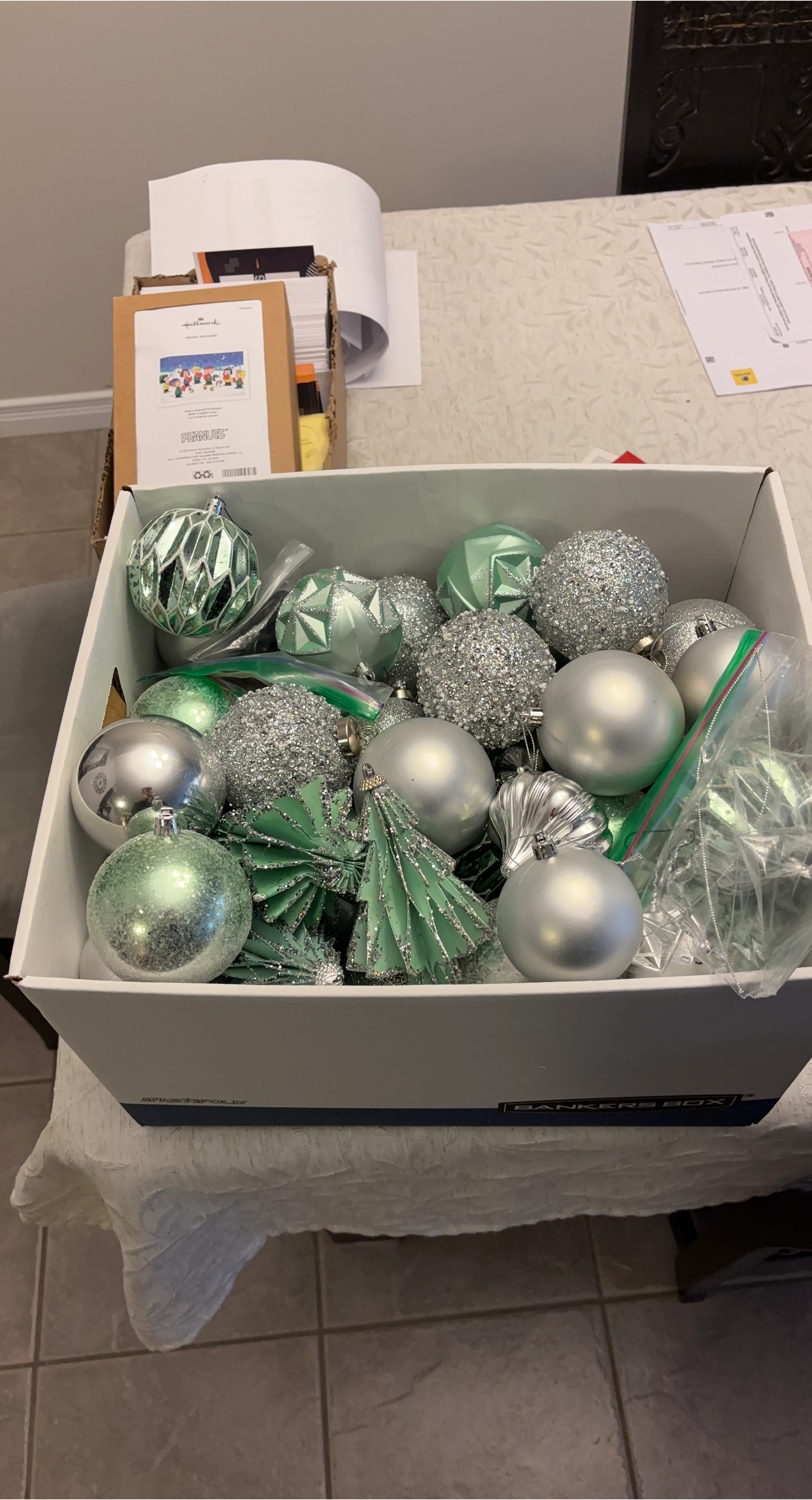 Hallmark Christmas Ornaments - Silver & Green