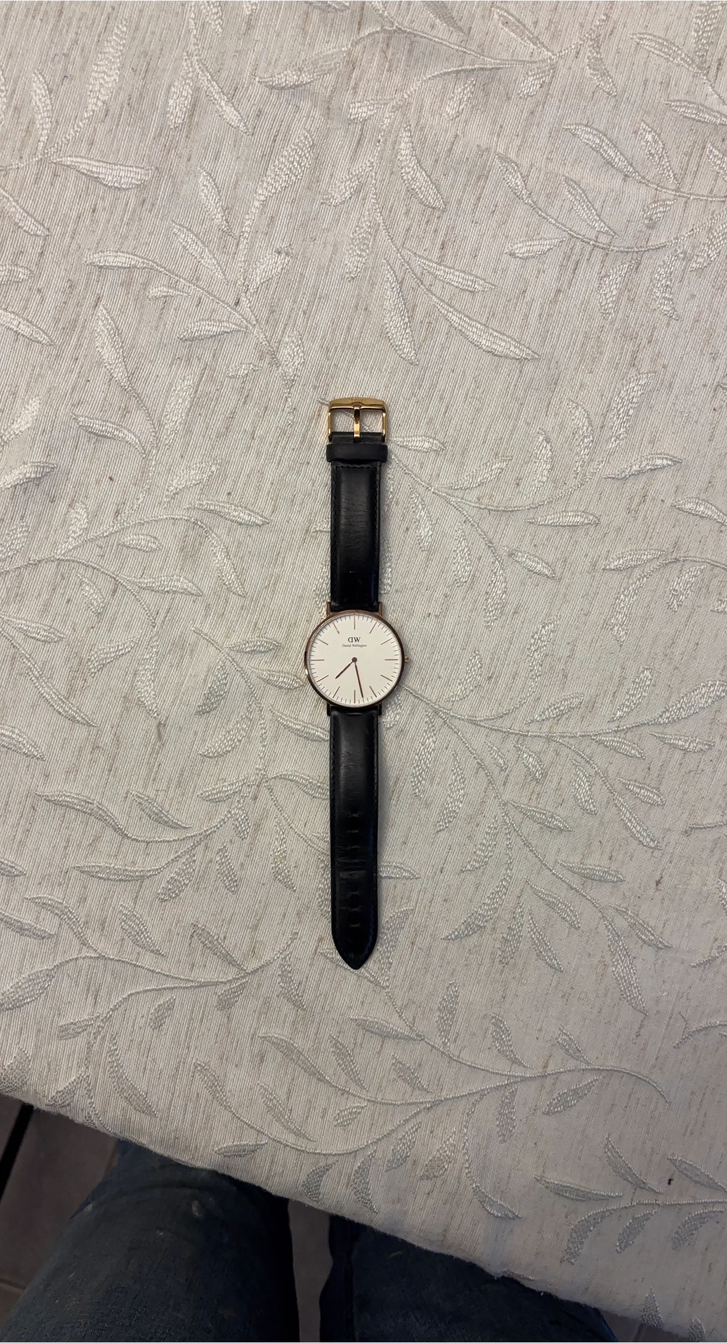 Daniel Wellington Watch with Black Leather Strap