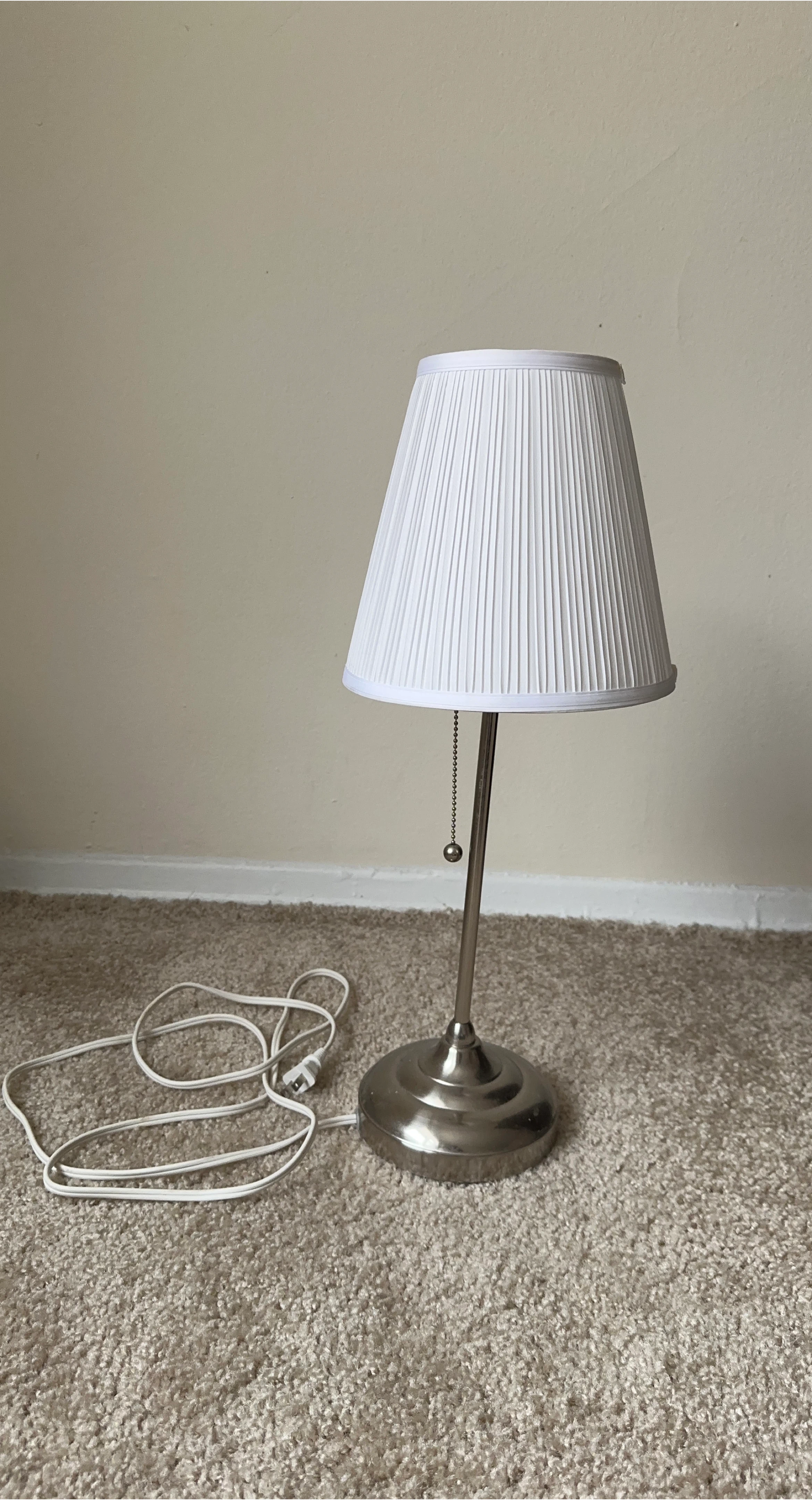 White Pleated Table Lamp