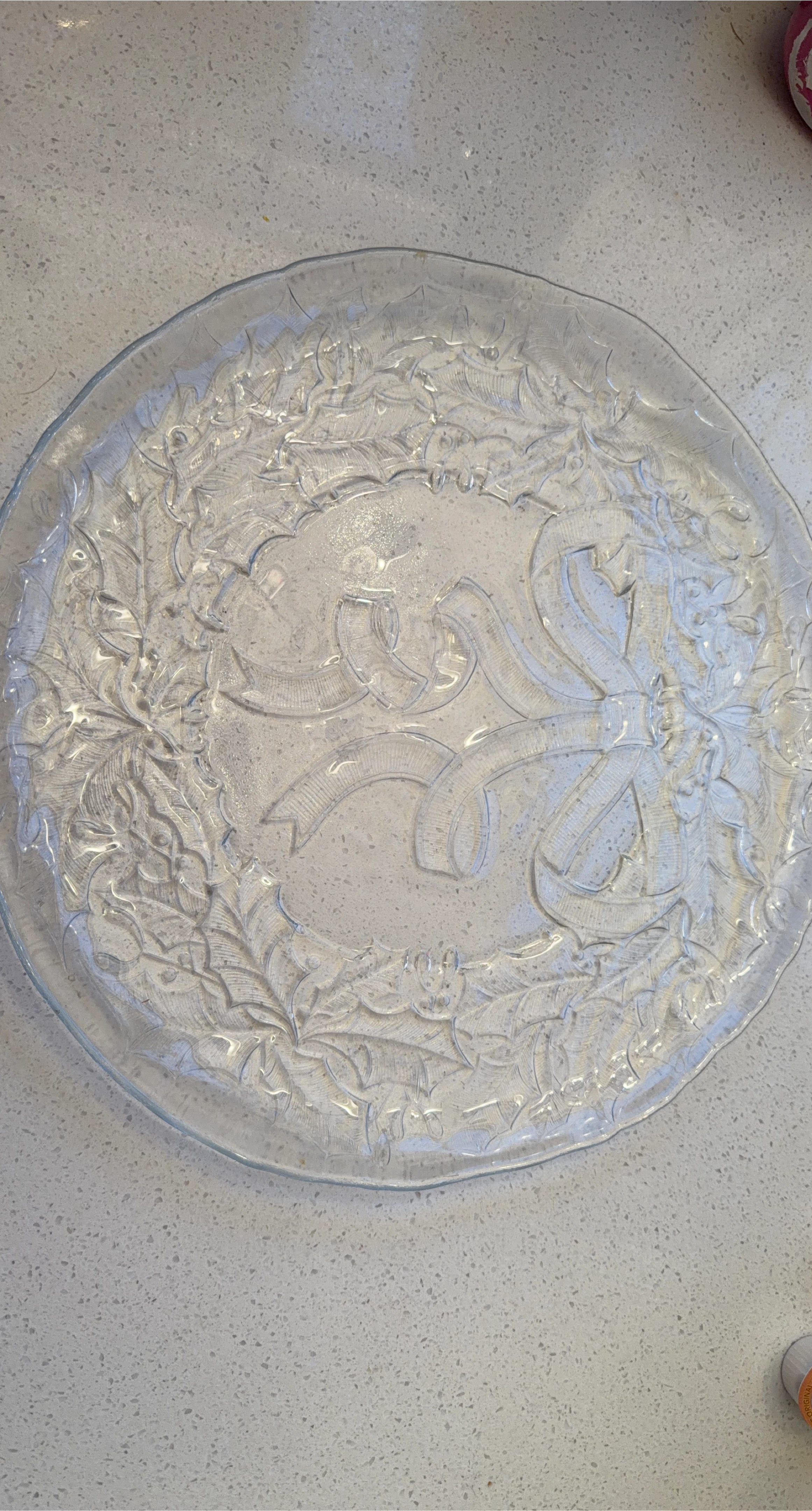 Clear Glass Decorative Plate