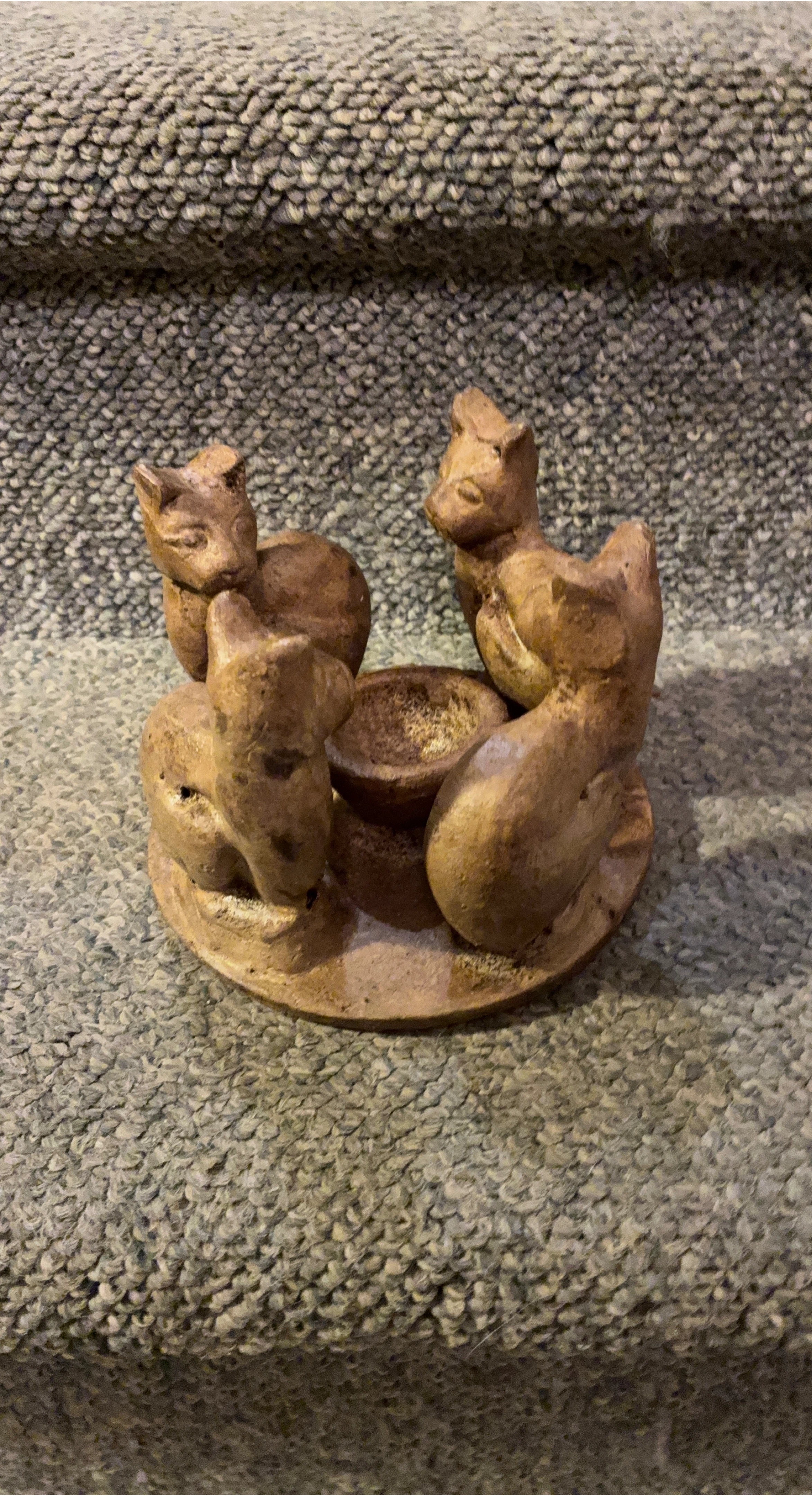 Cat Statue Candle Holder