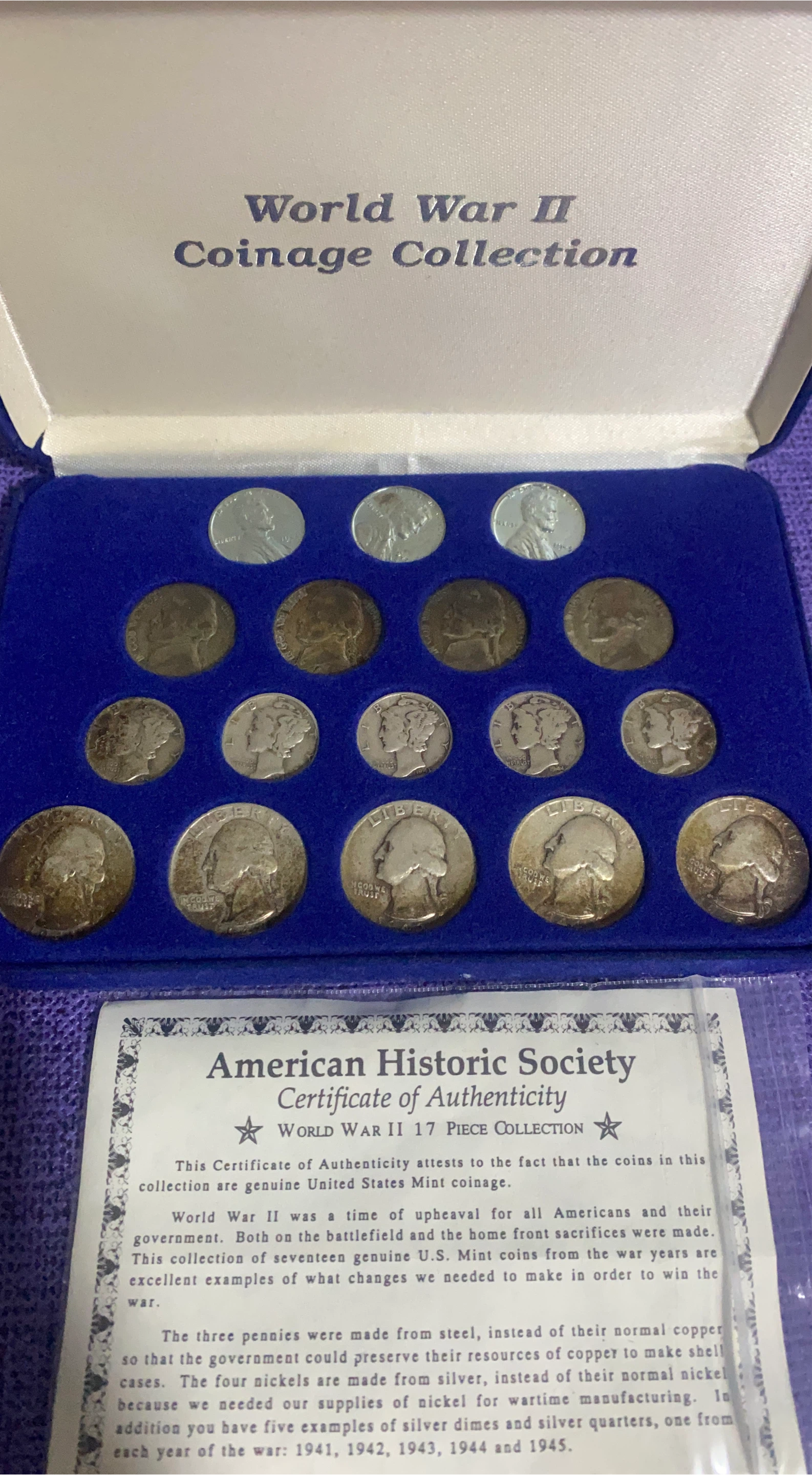 World War II 17 Piece Coinage Collection