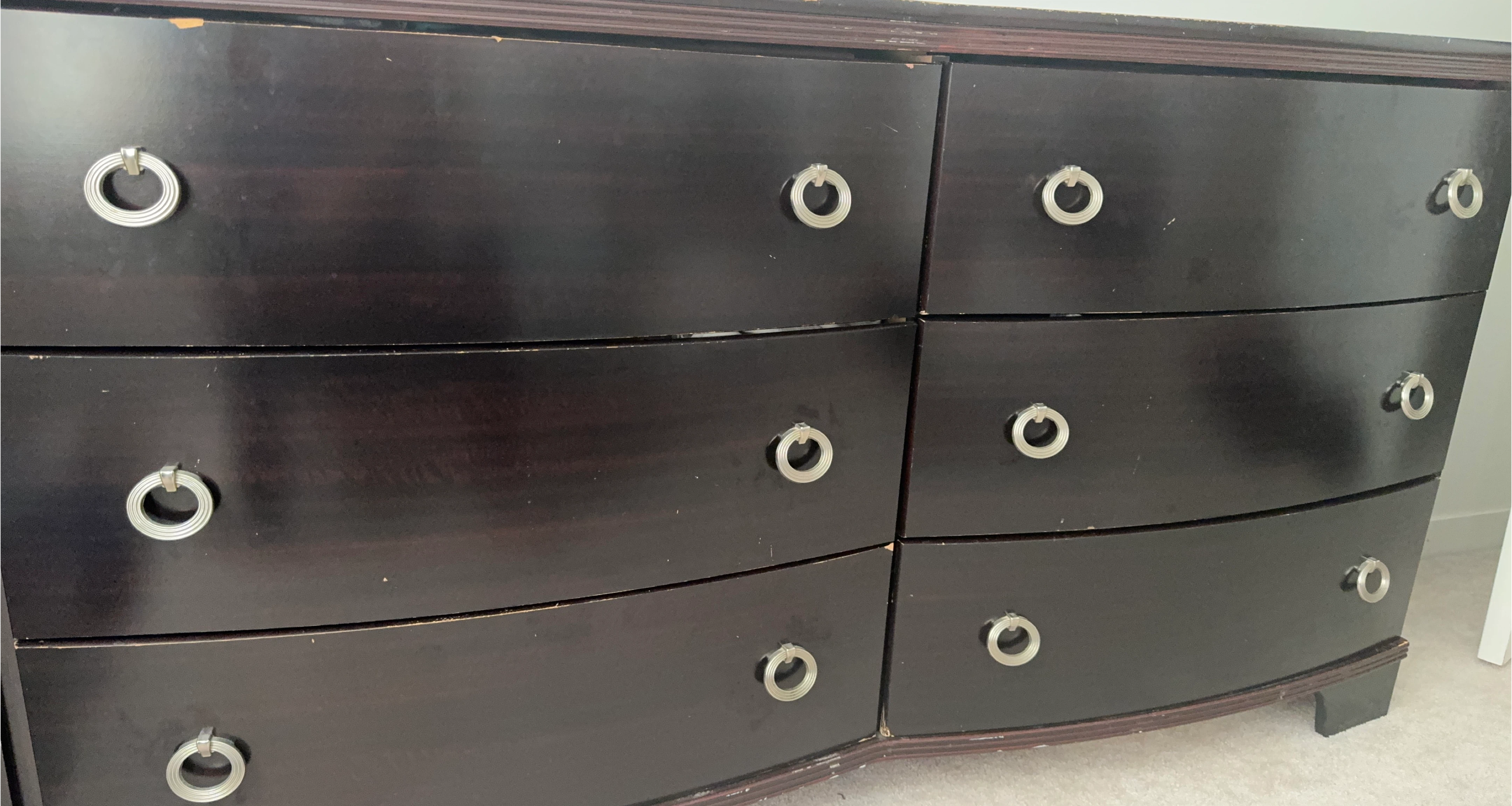 Dark Brown 6-Drawer Dresser