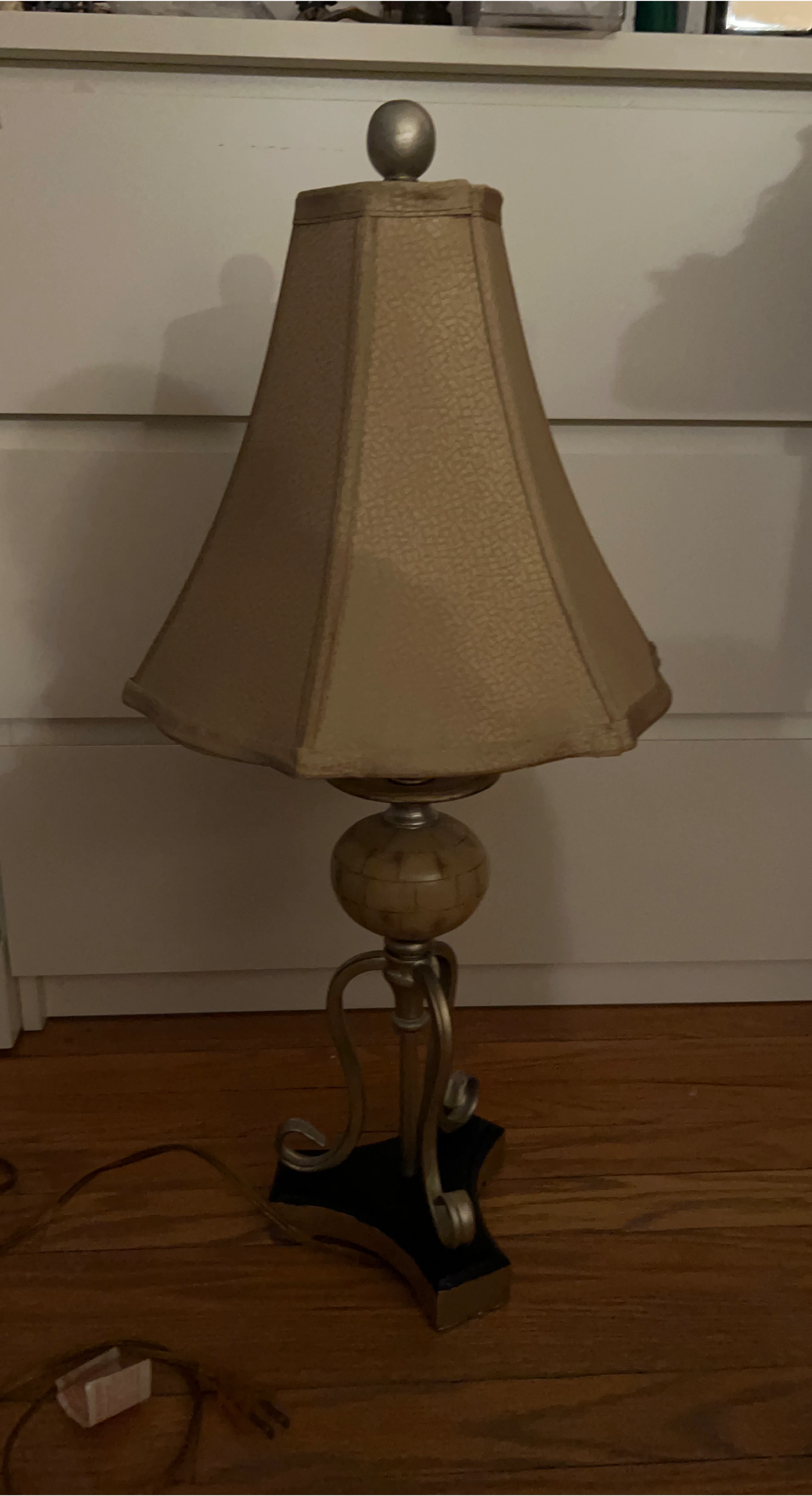 Tan Table Lamp