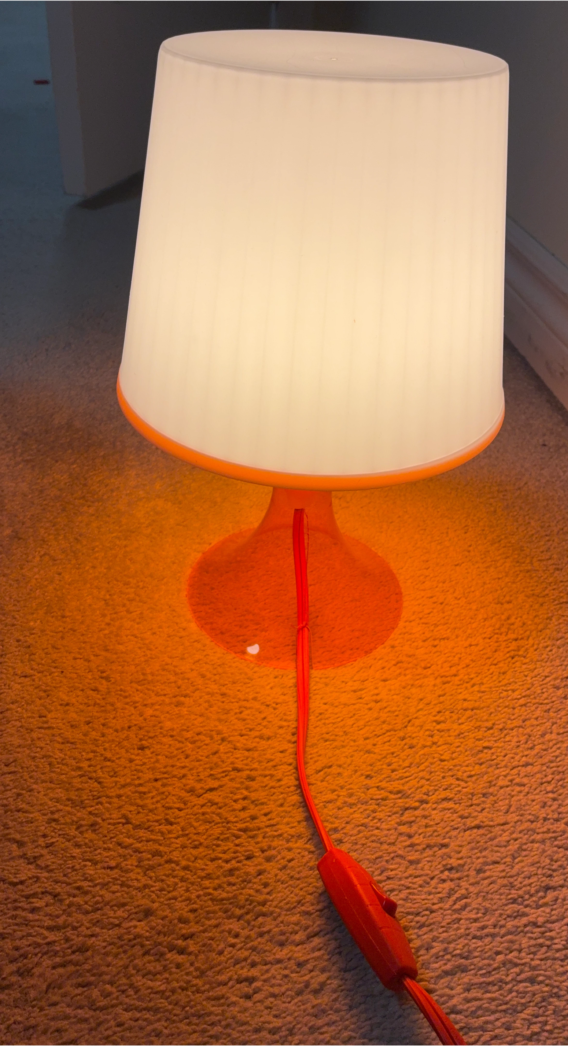 Orange Mushroom Table Lamp