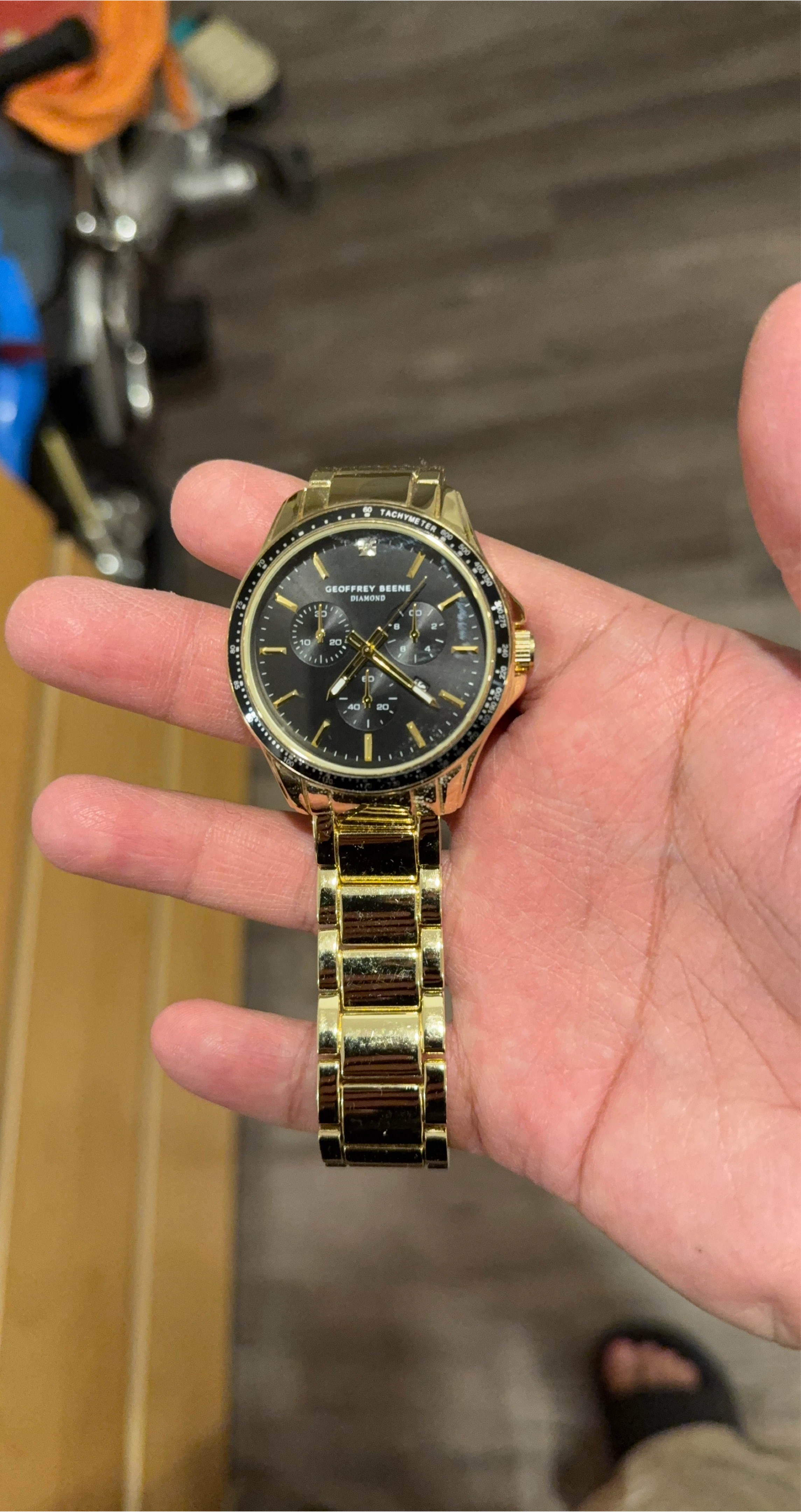 Geoffrey Beene Diamond Gold Watch