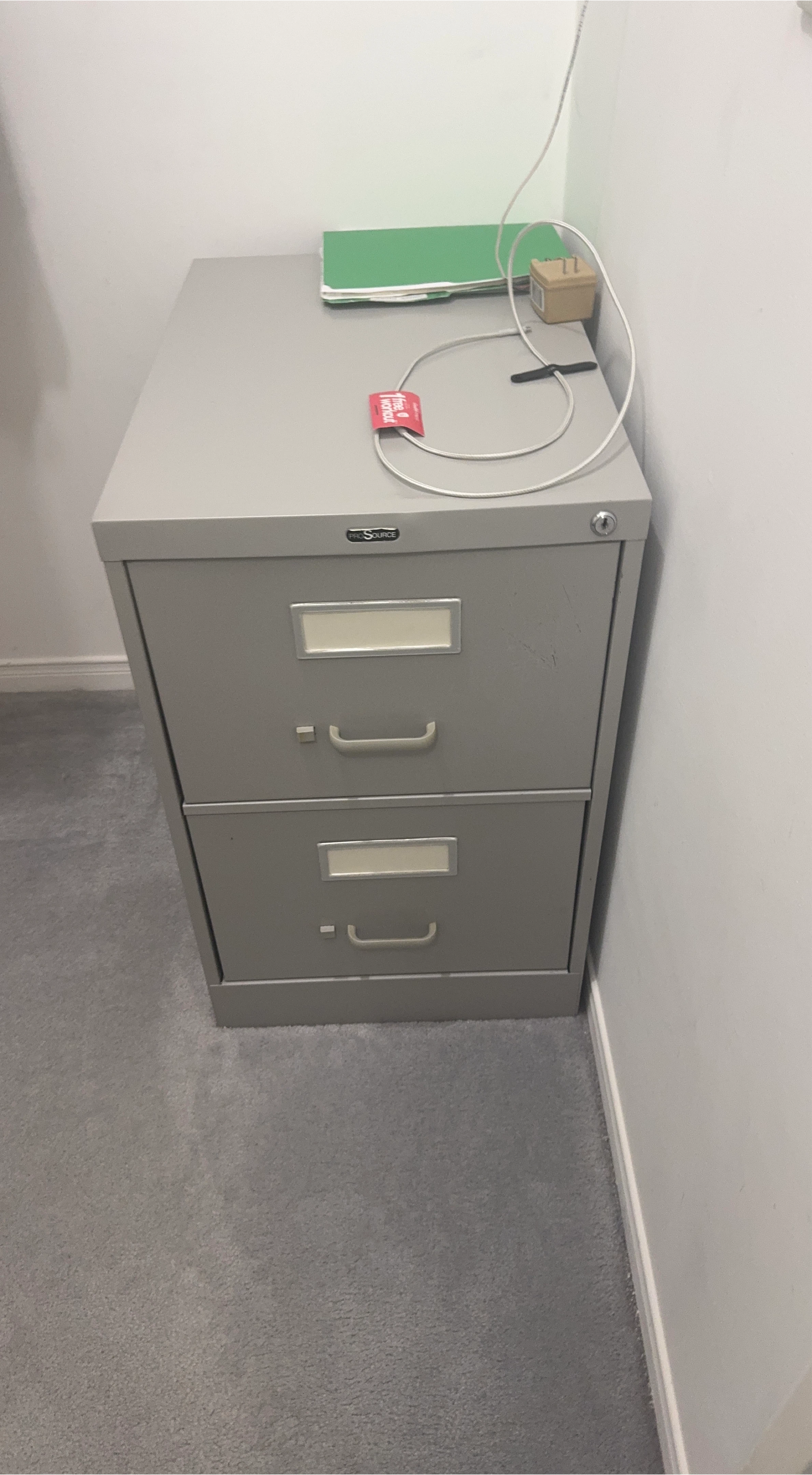 ProSource 2-Drawer Filing Cabinet - Grey