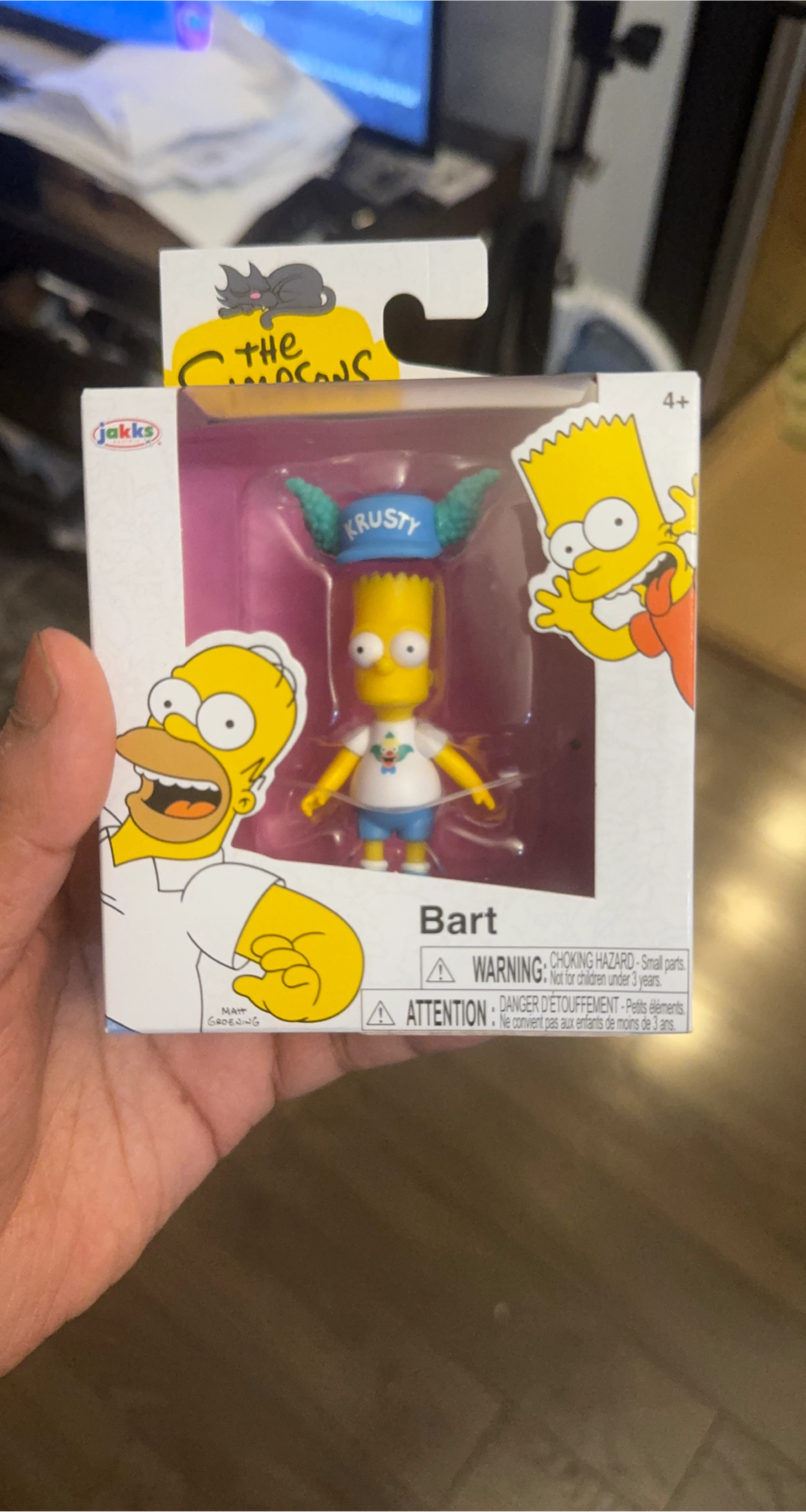 The Simpsons Bart Krusty Jakks Figure - New in Box!