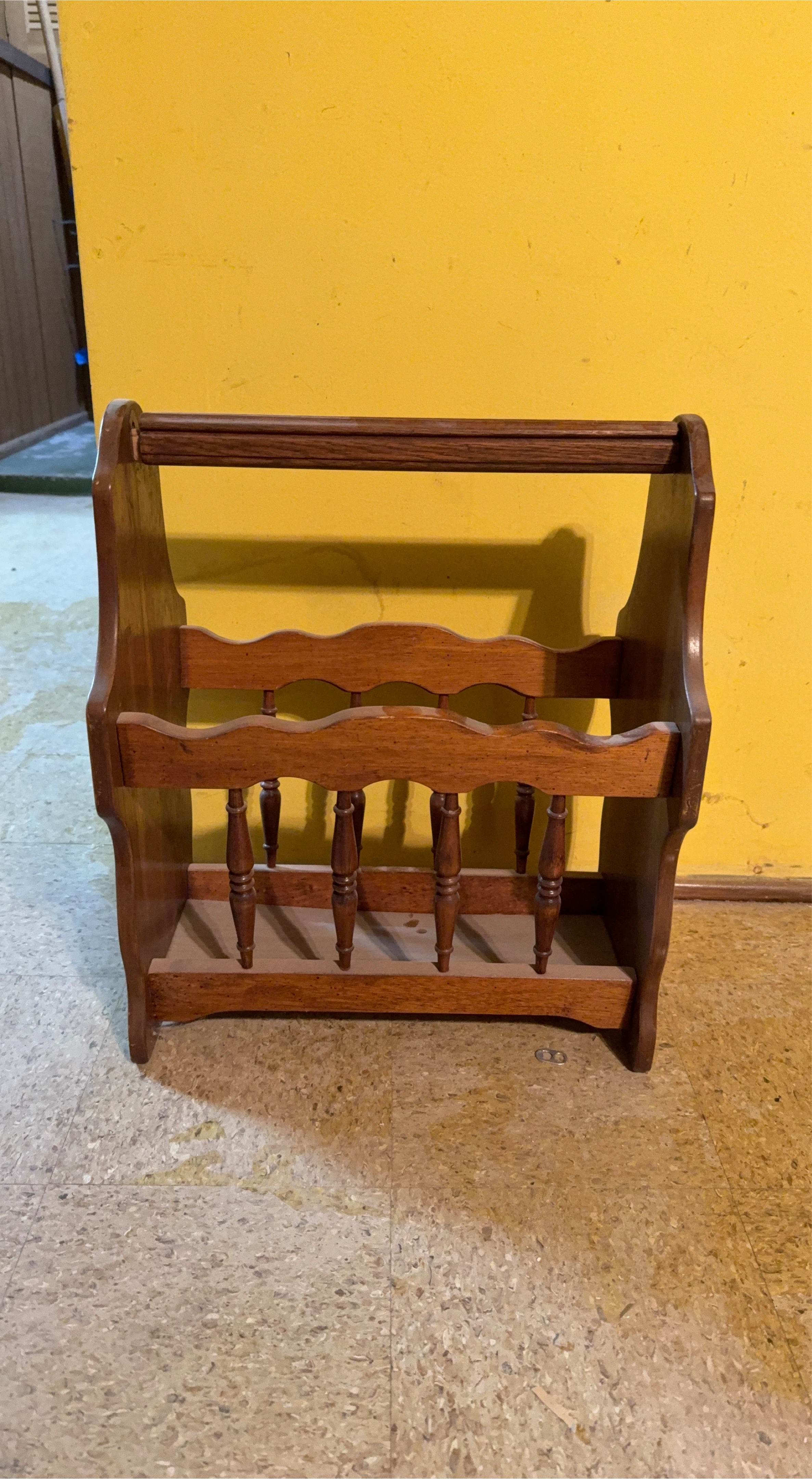Vintage Wooden Magazine Rack