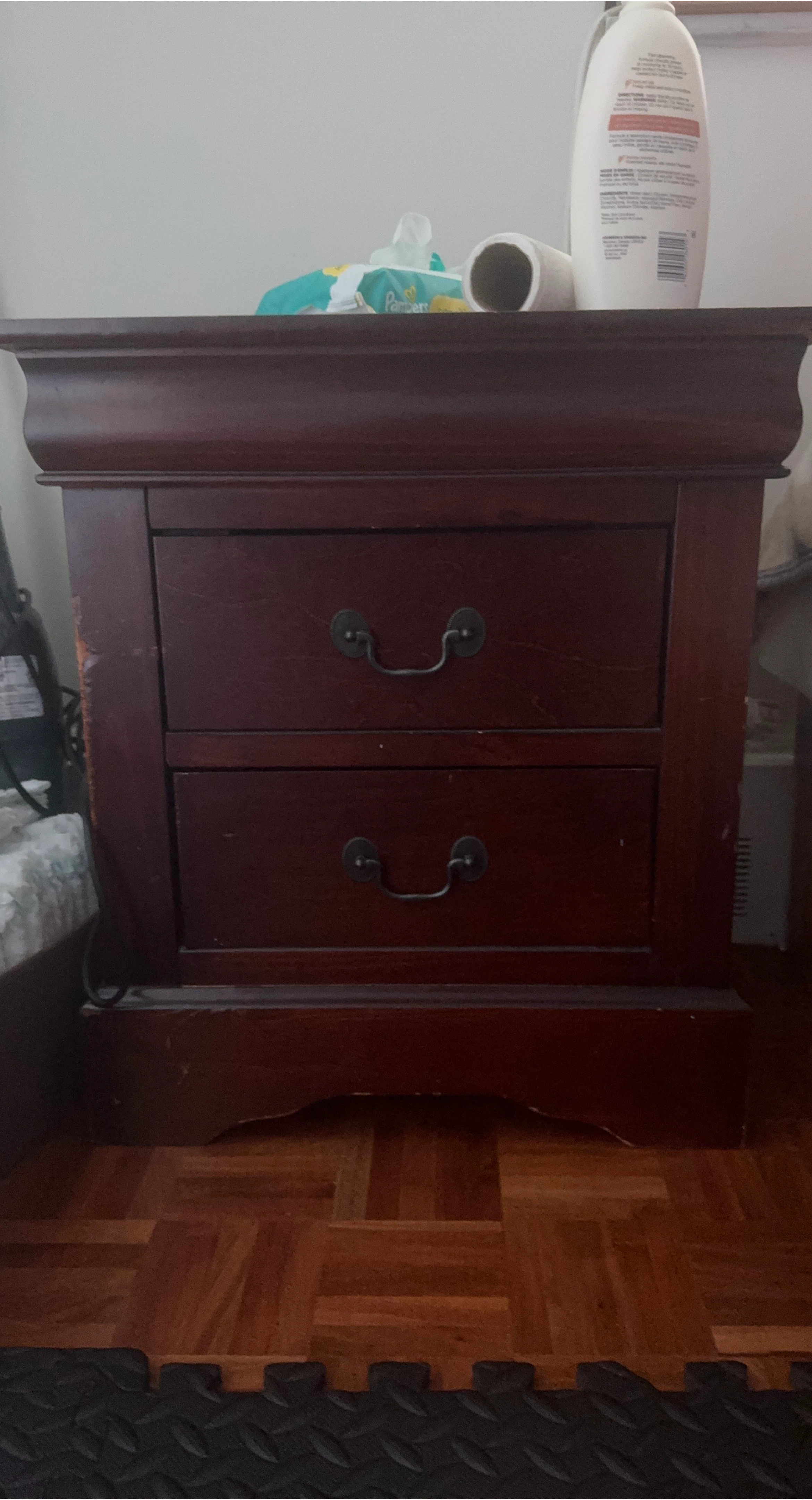 Wooden 2-Drawer Nightstand
