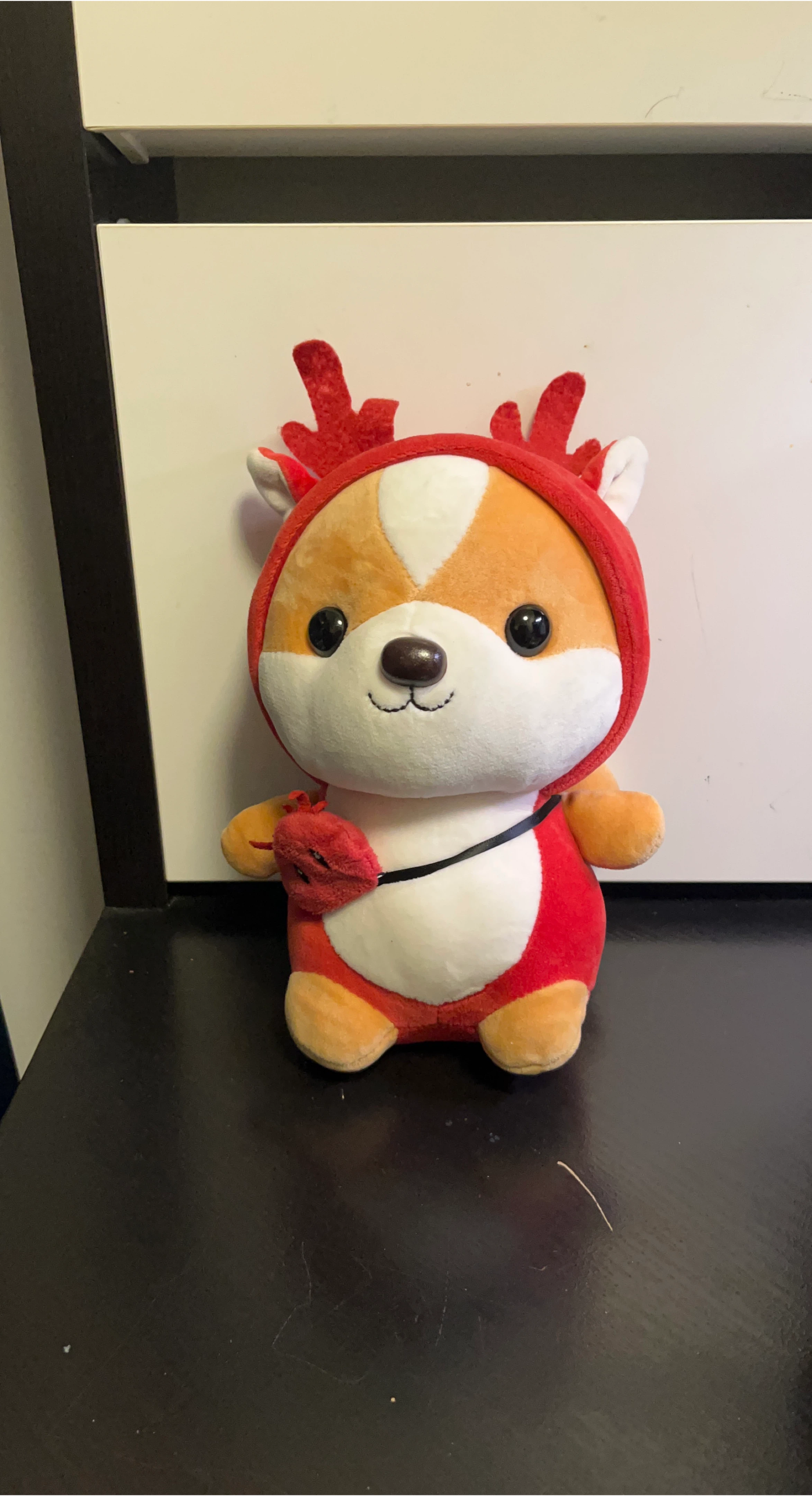Red Squrial Reindeer Plush Toy