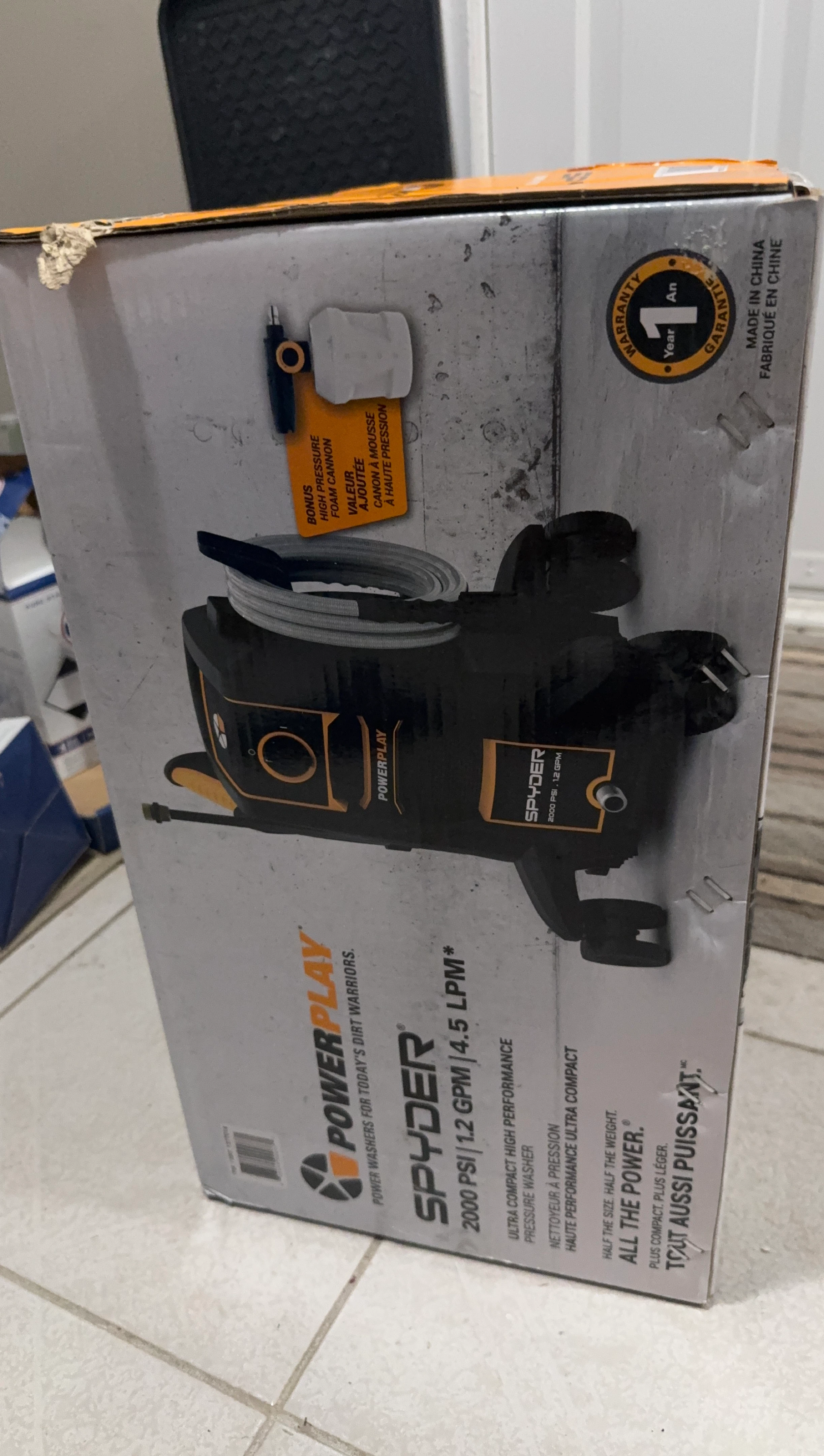 Powerplay Spyder 2000 PSI Pressure Washer