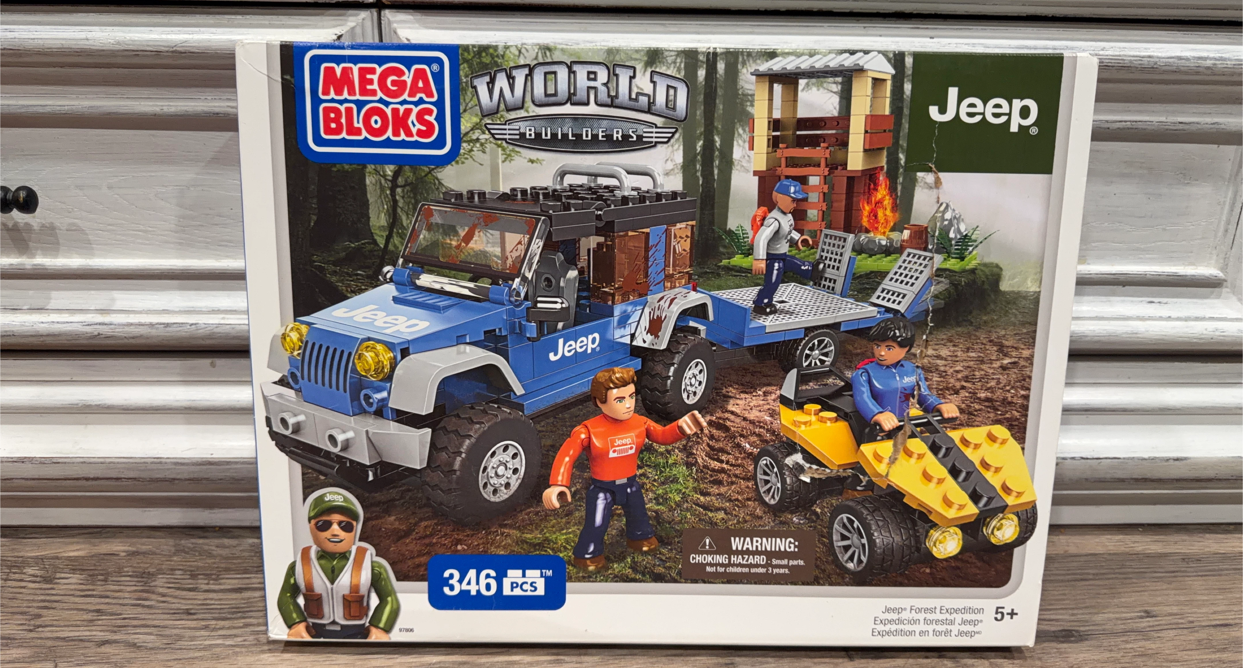 Mega Bloks World Builders Jeep Forest Expedition 346 PCS