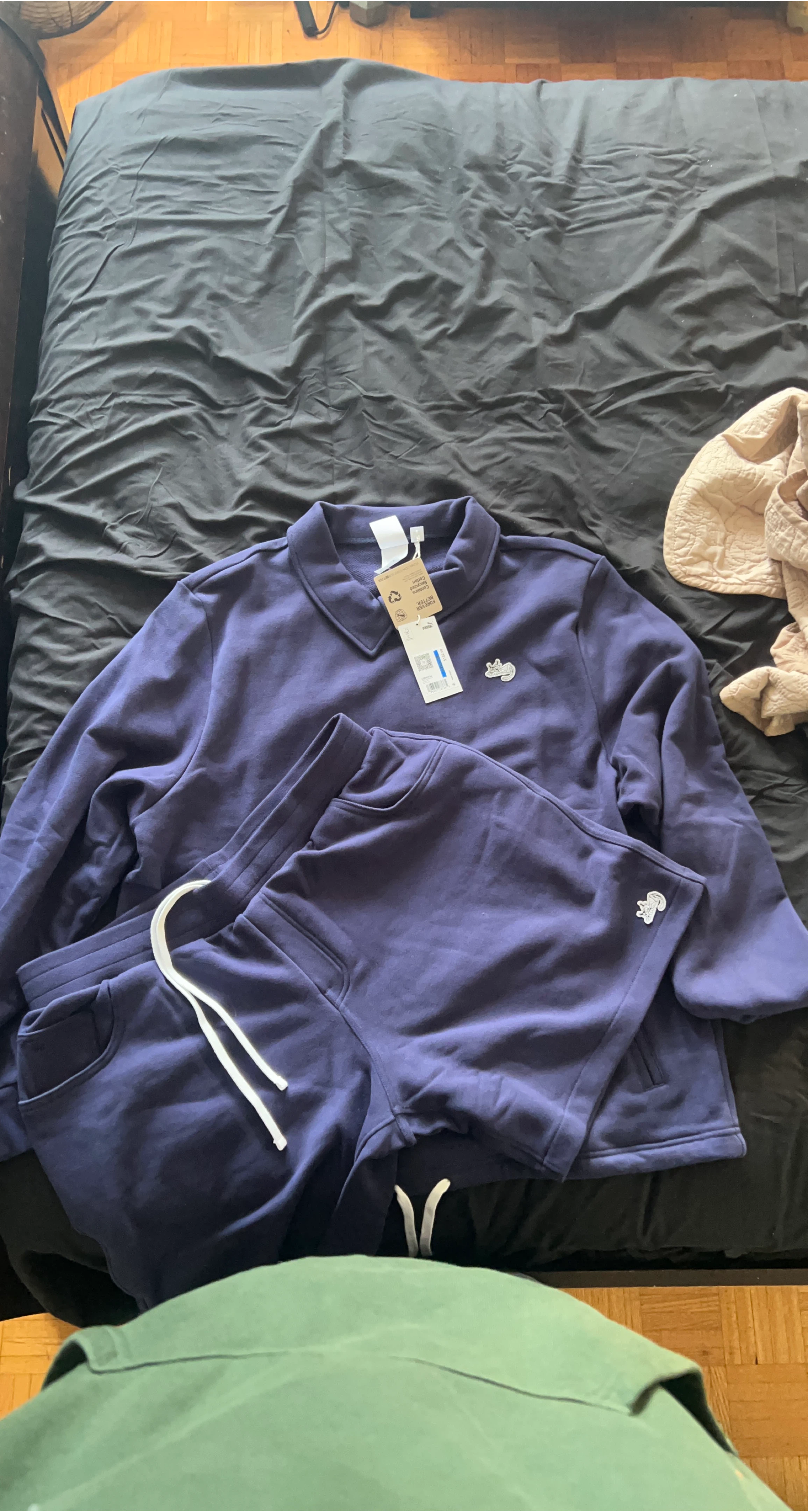 New Lacoste Polo Shirt & Shorts Set - Blue