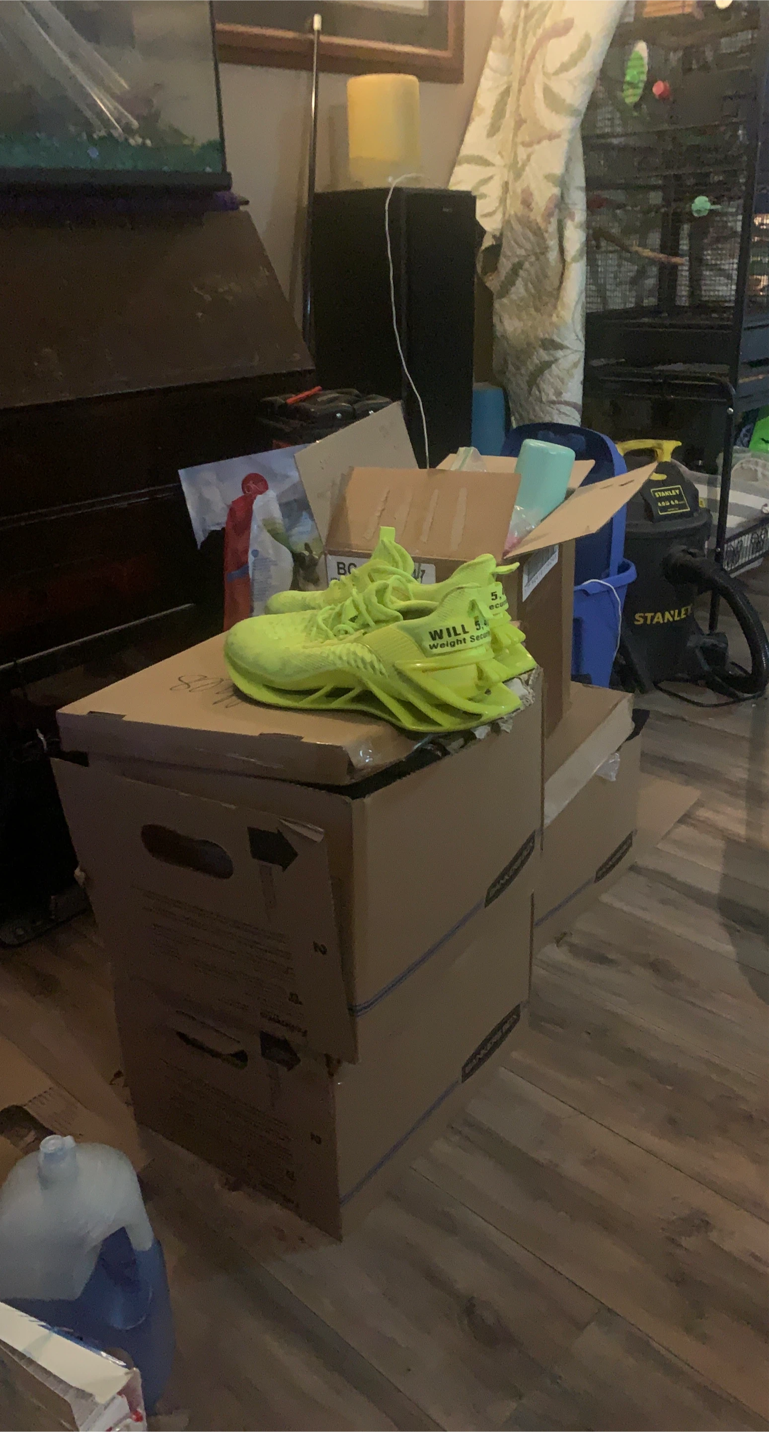 Neon Green WILLS Weight Security Shoes