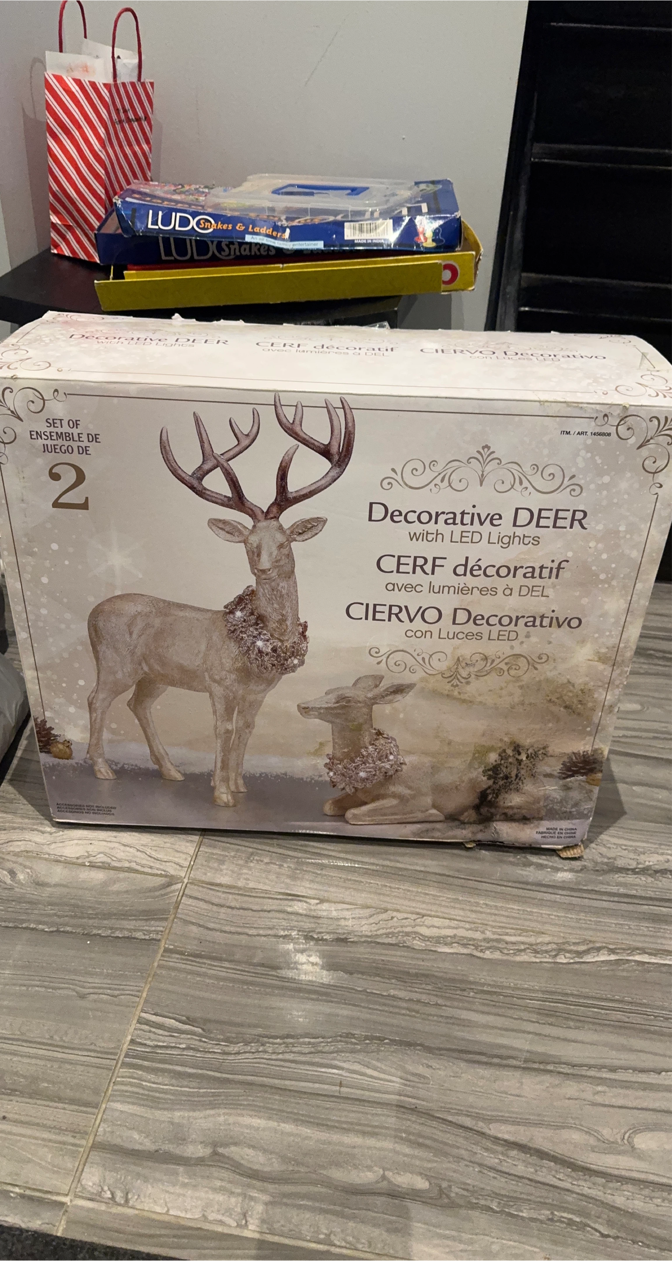 Decorative Deer with LED Lights (Set of 2)