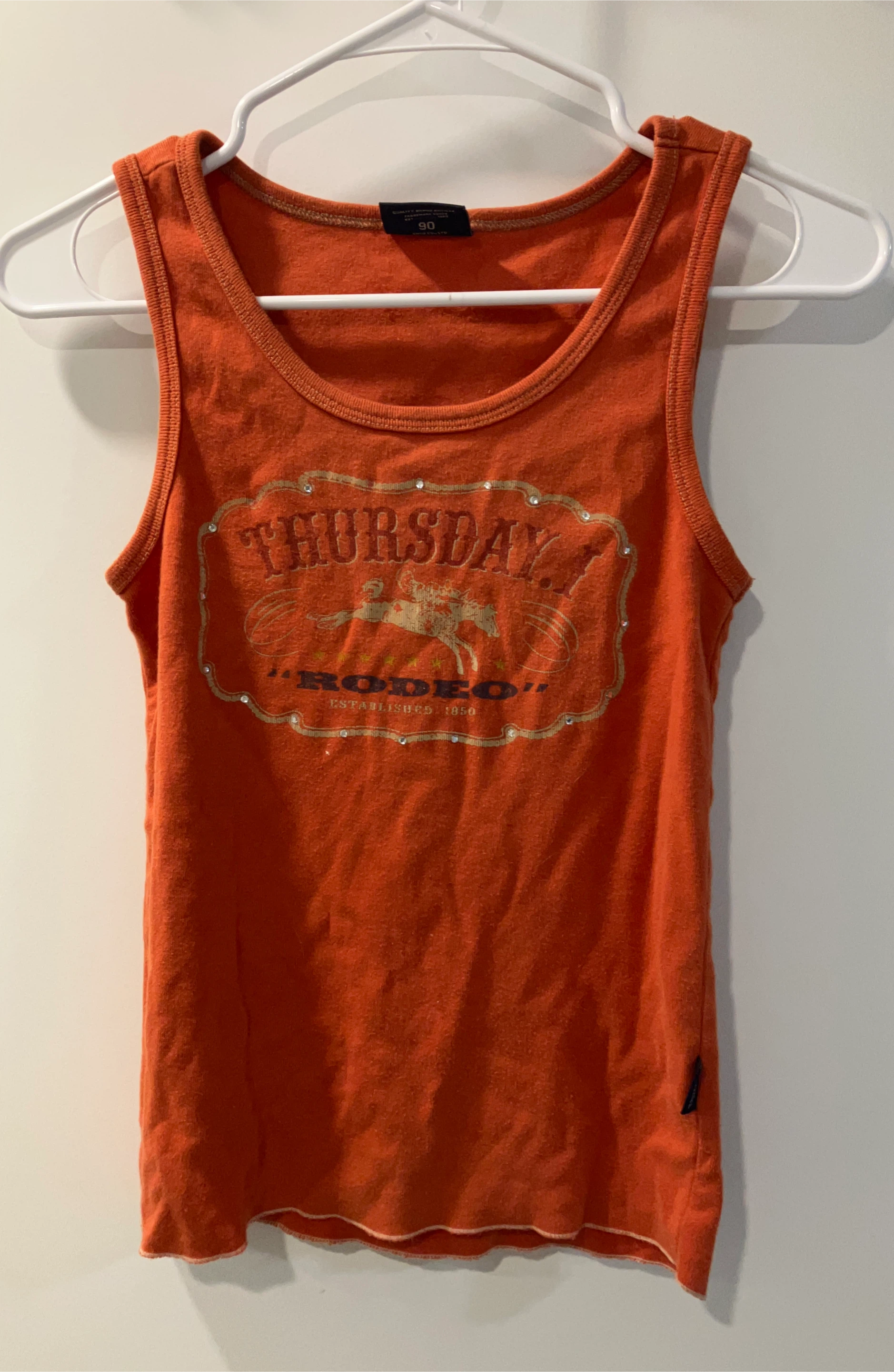 Thursday Rodeo Orange Tank Top - Size S