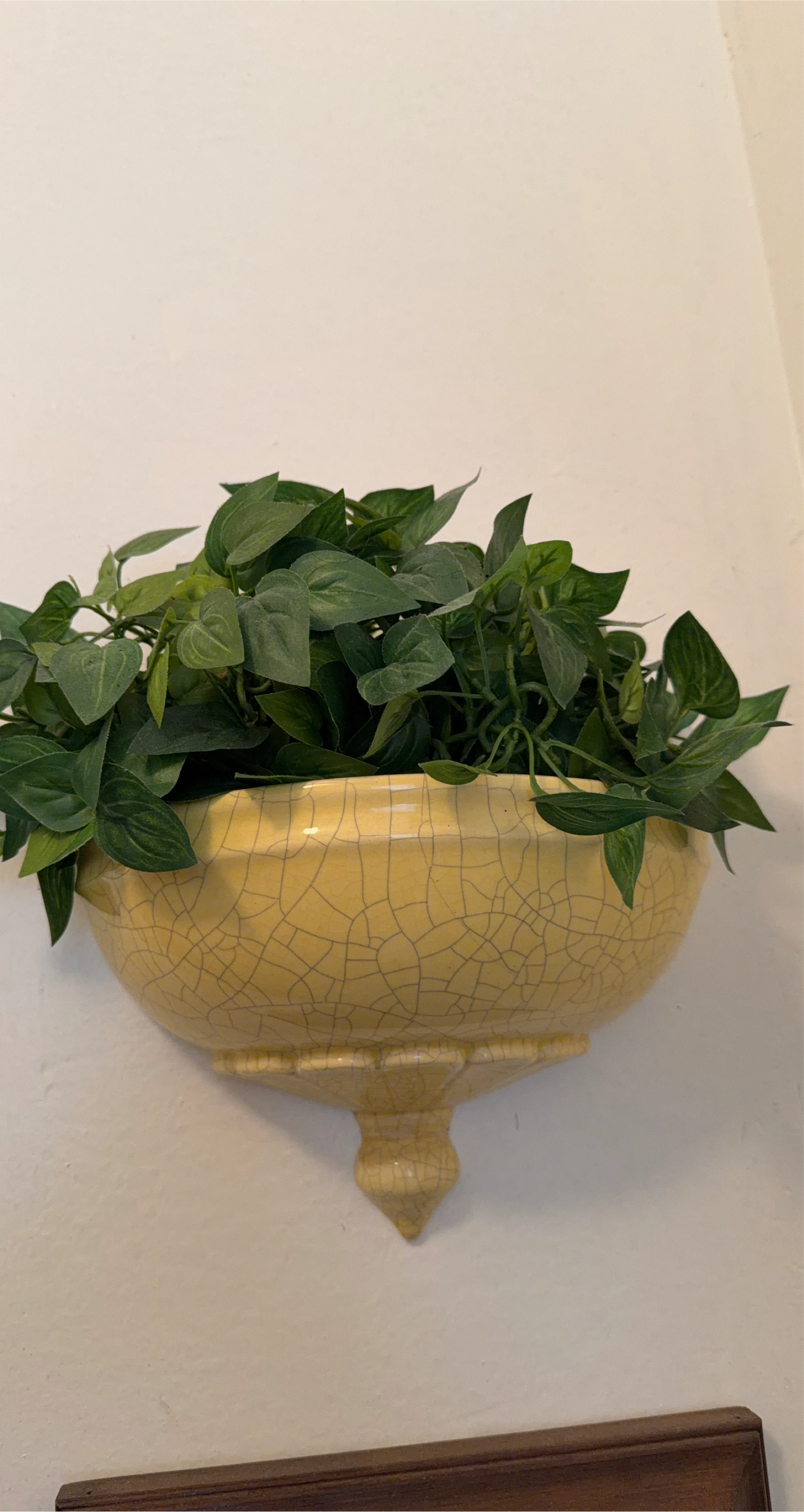 Wall Planter - Yellow Ceramic