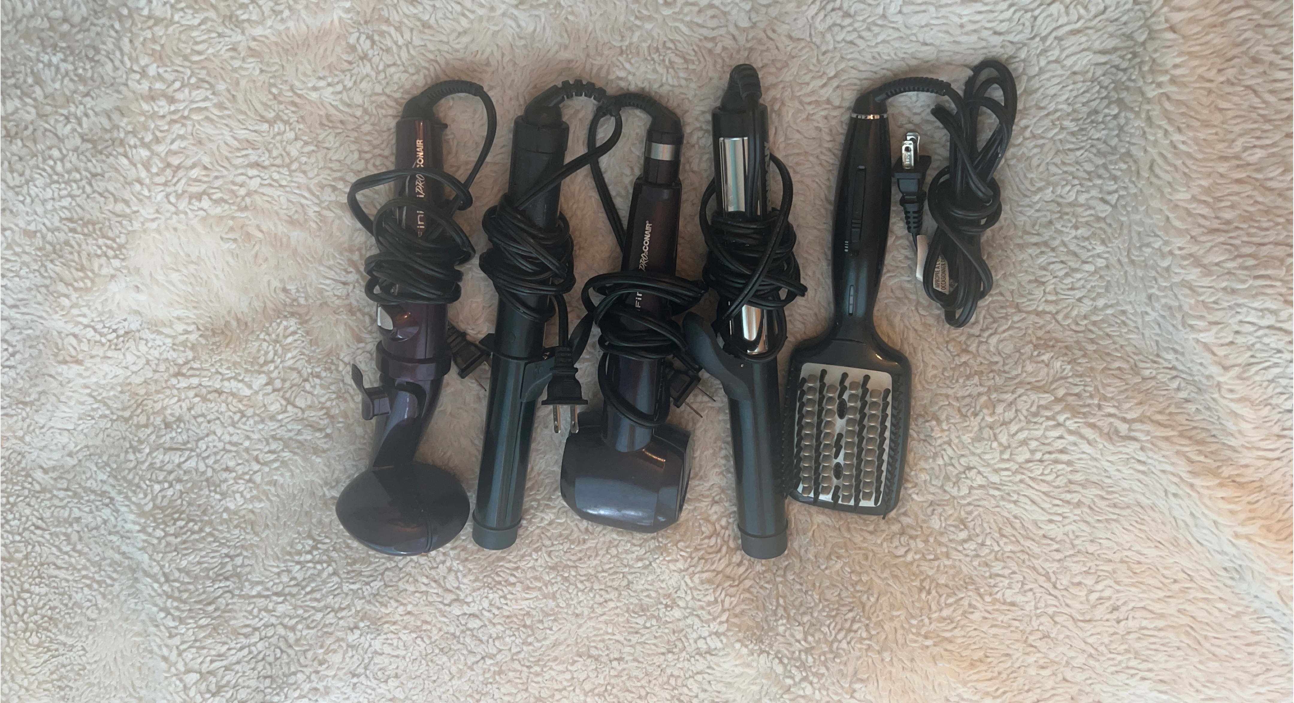 Conair Curling Irons & Styling Brush Bundle