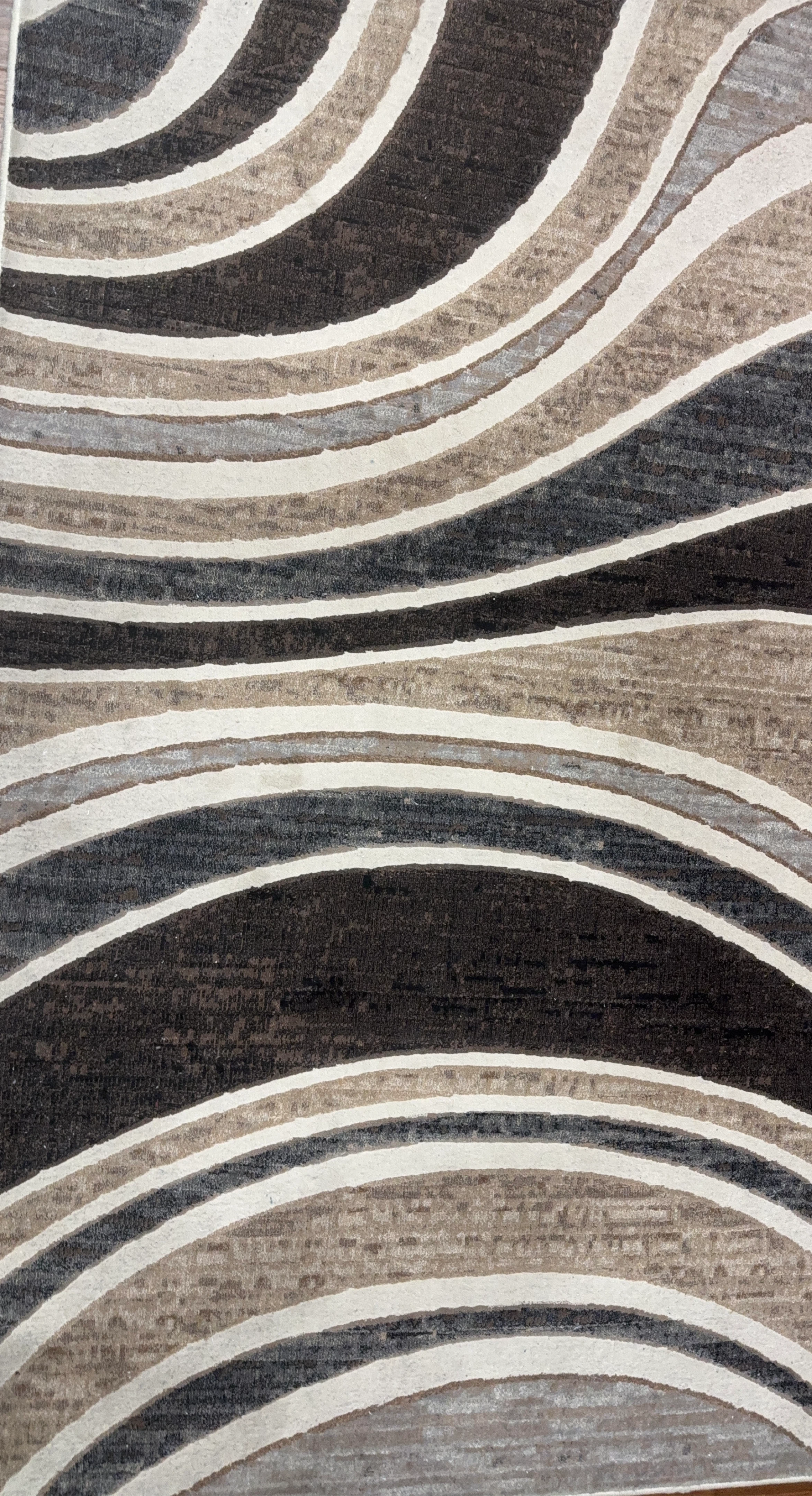 Brown and Beige Patterned Rug
