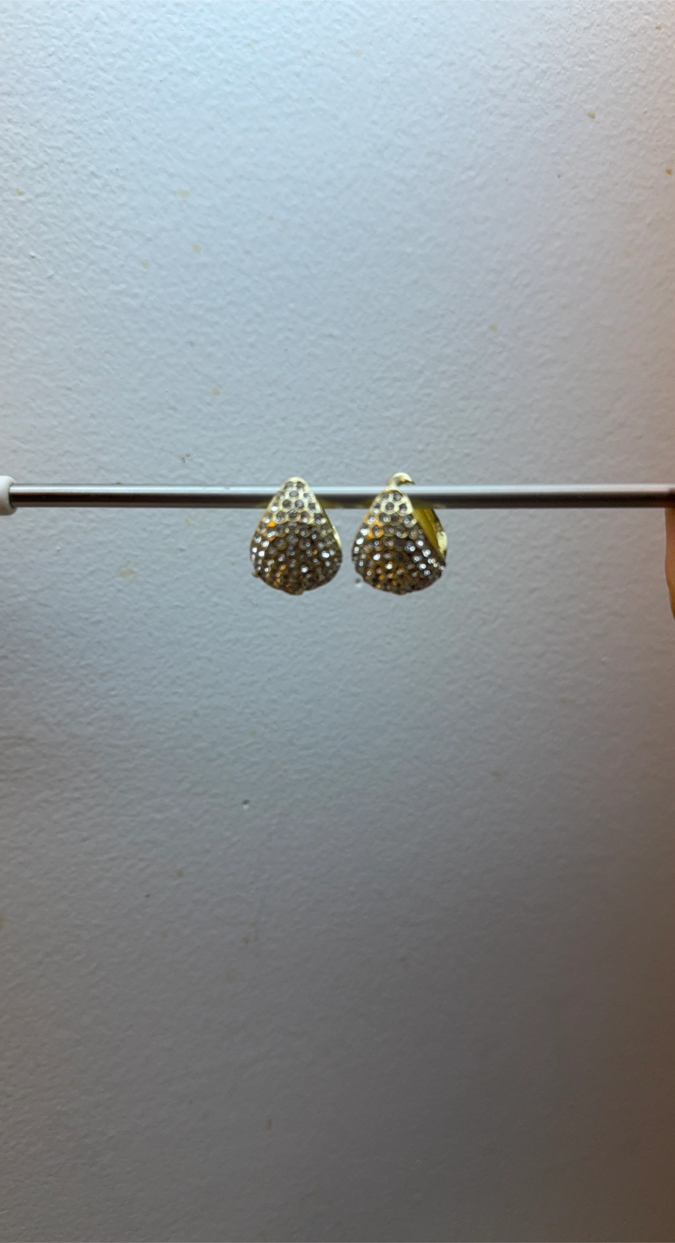 Gold Tone Rhinestone Earrings