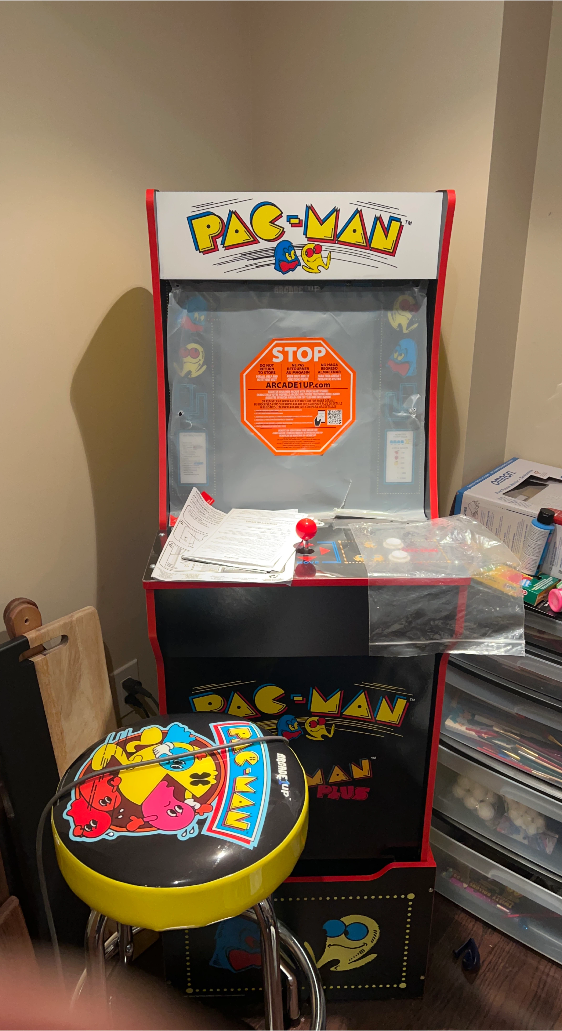 Arcade1Up Pac-Man Arcade Machine & Stool