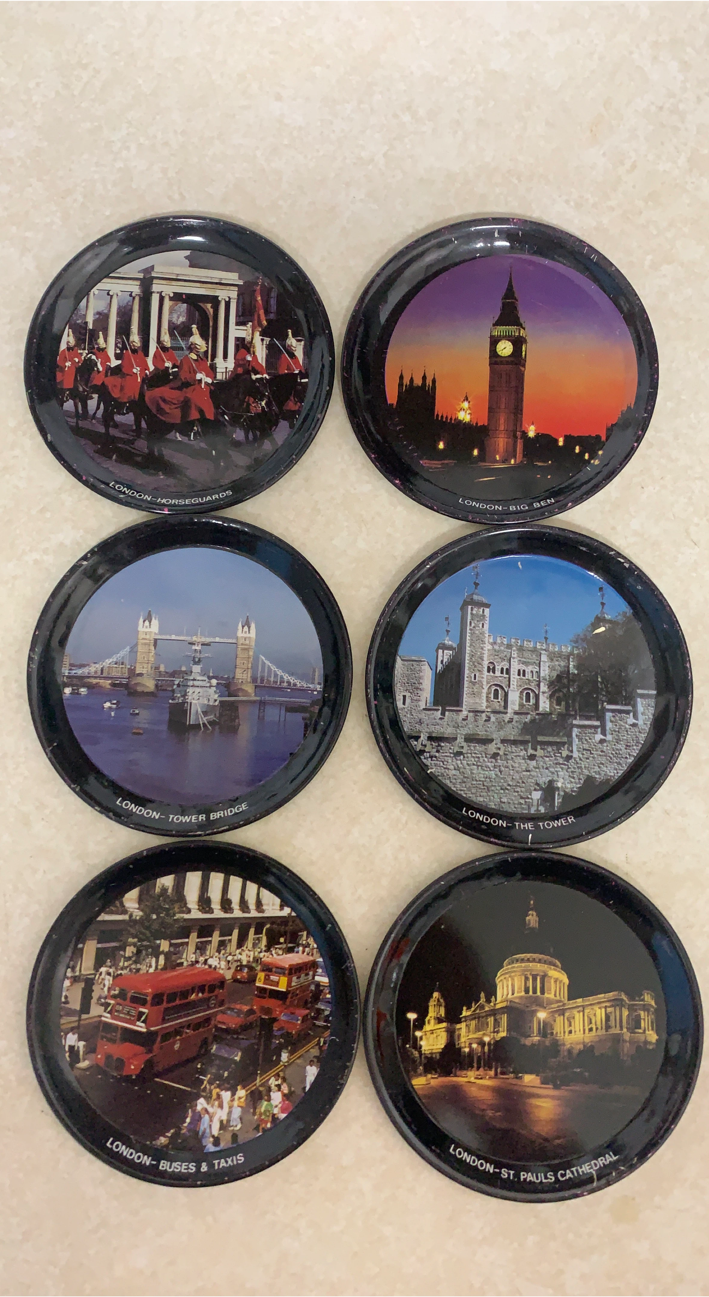 Set of 6 London Landmark Coasters