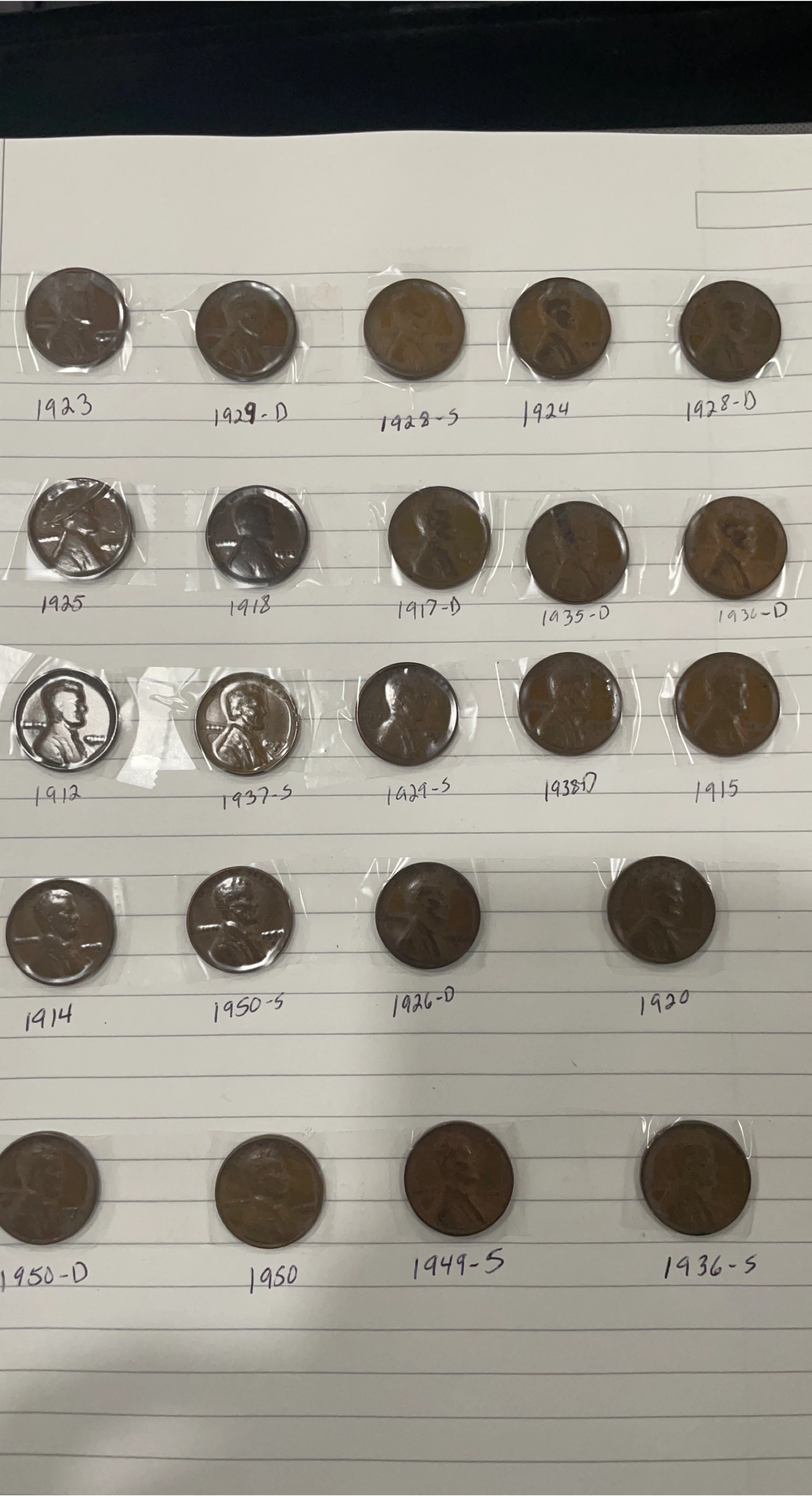 Vintage (23) Lincoln Wheat Pennies (1912-1950)