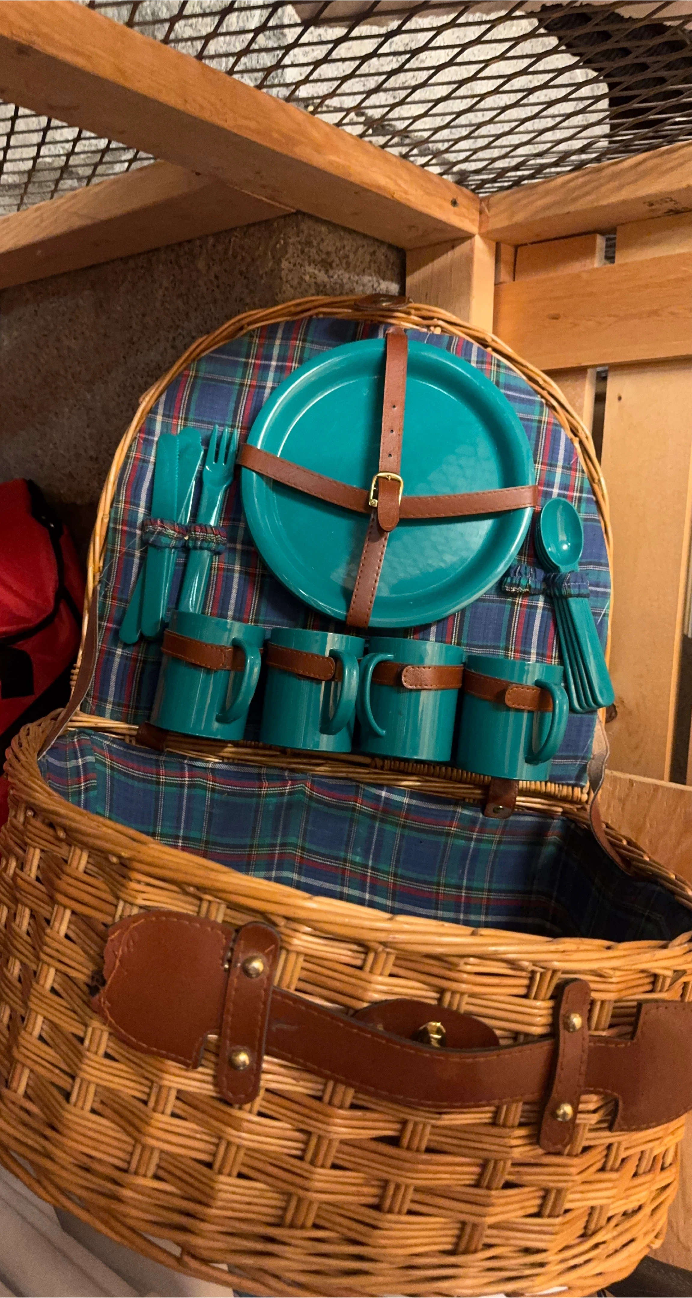 Wicker Picnic Basket Set