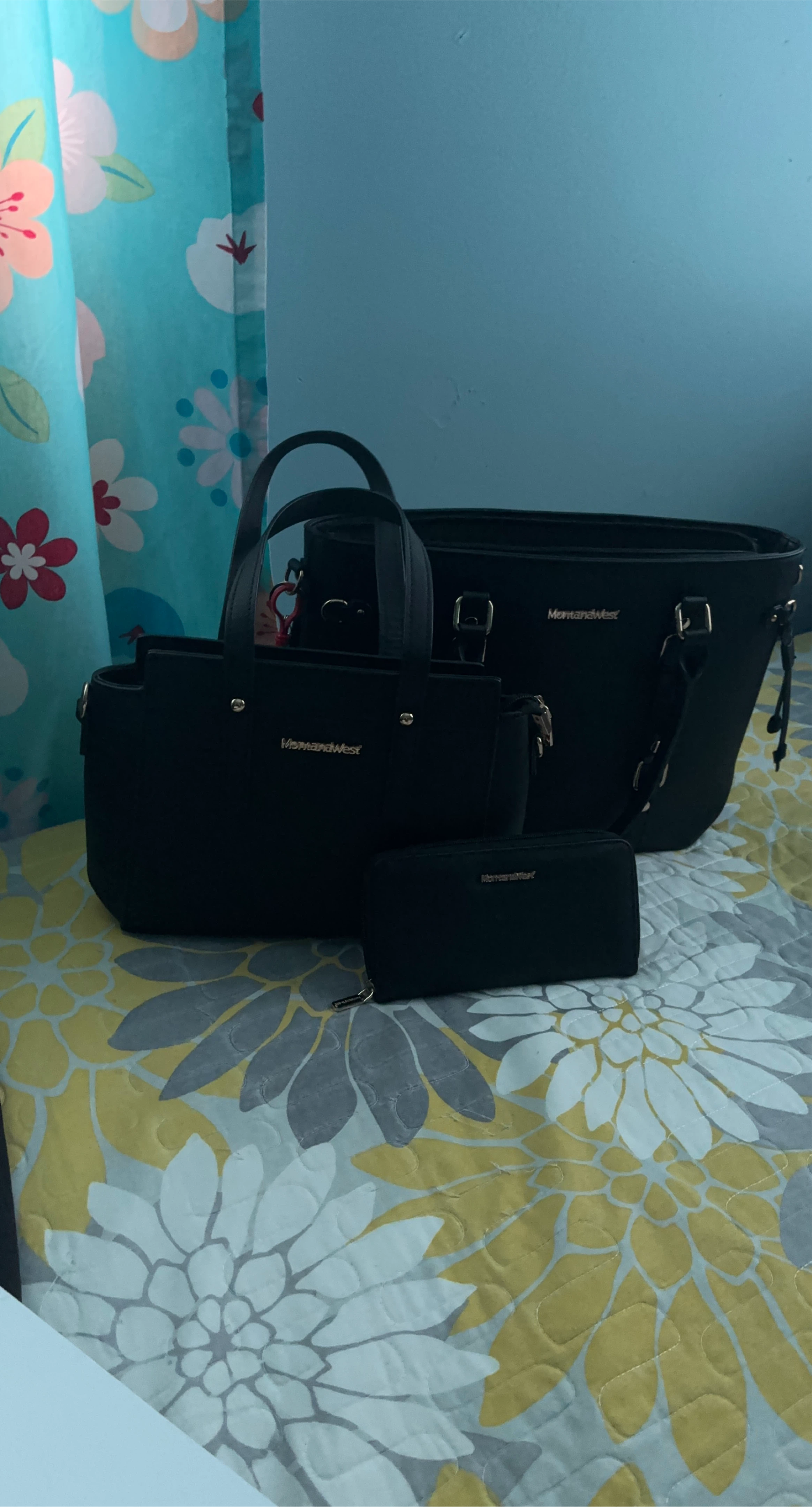 Montana  West Black 3-Piece Purse Set