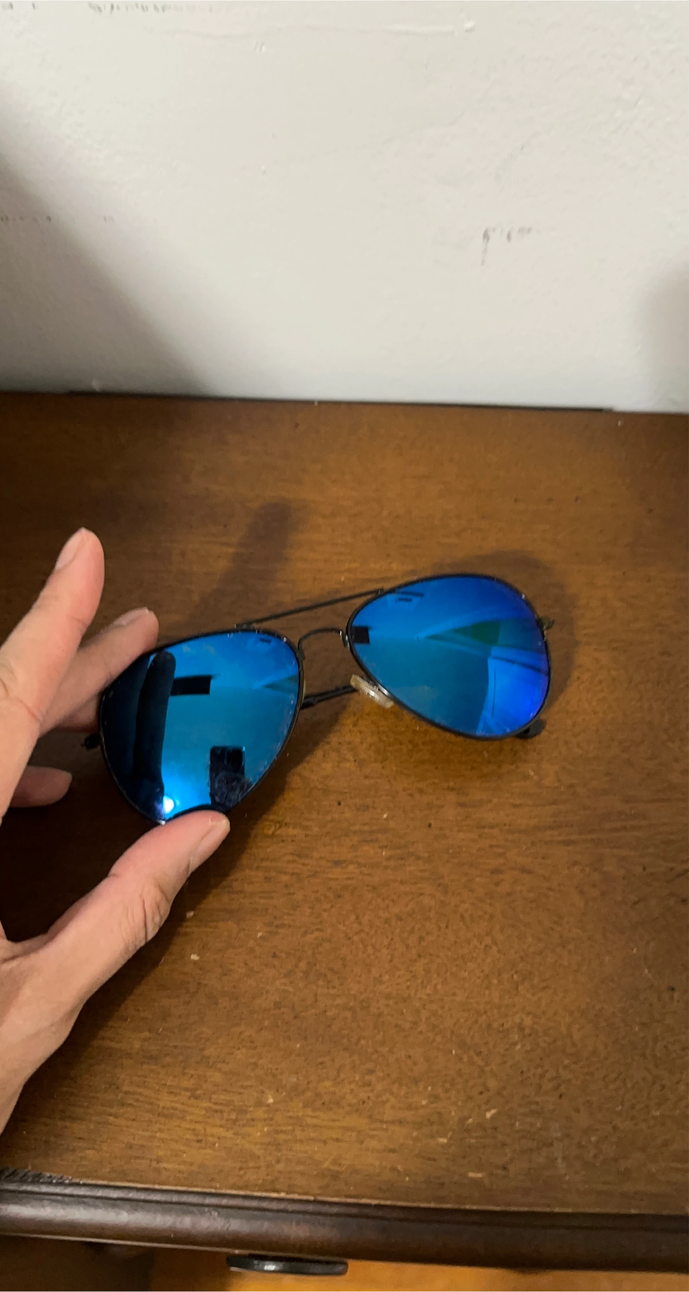 Blue Aviator Sunglasses