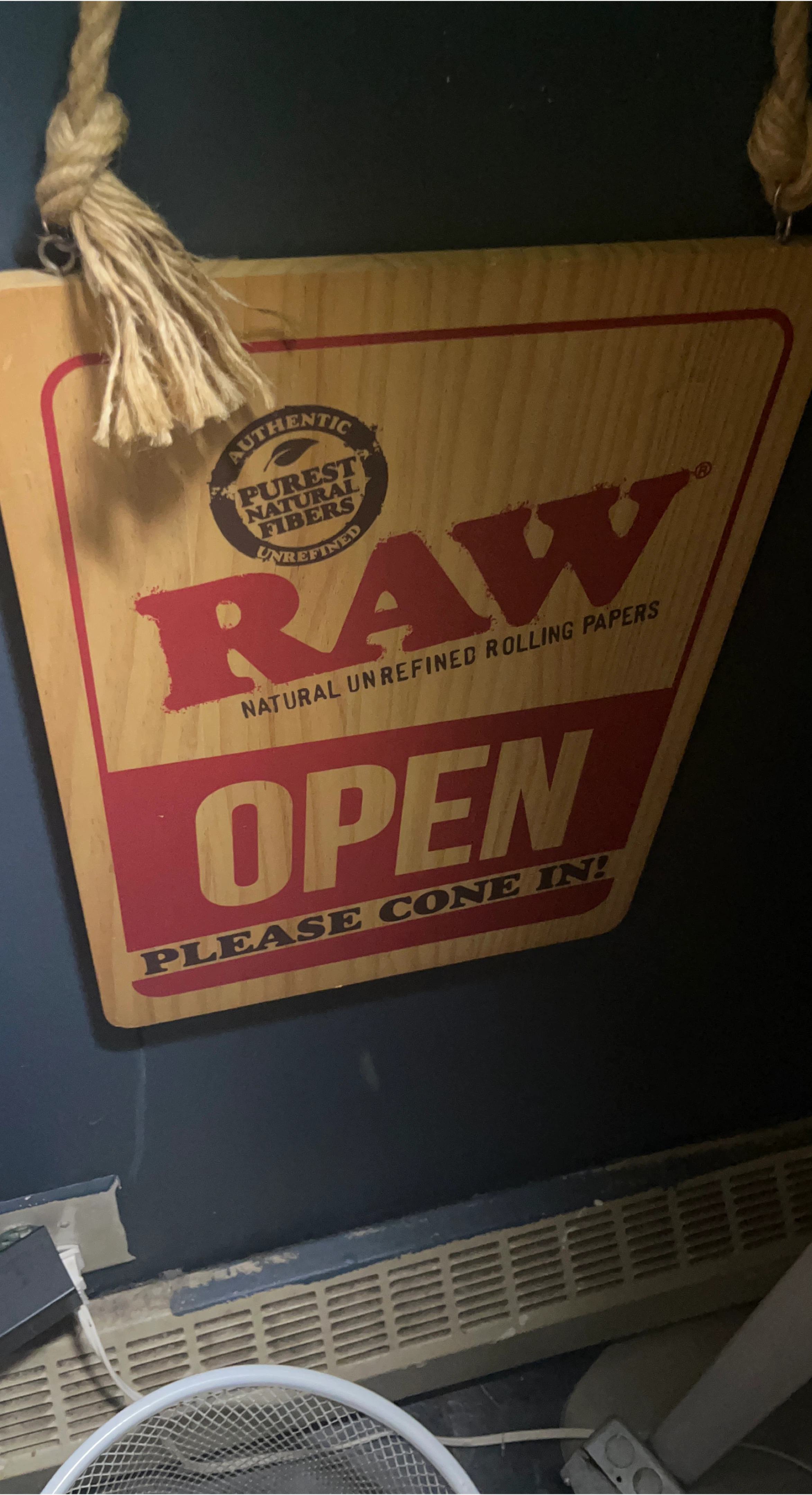 RAW Rolling Papers Open Sign