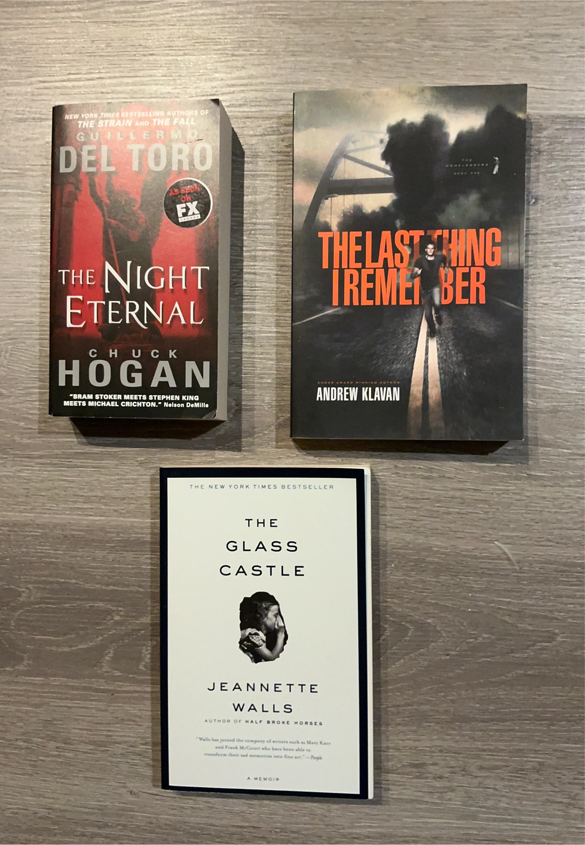 3 Books: Del Toro, Hogan, Walls, Klavan