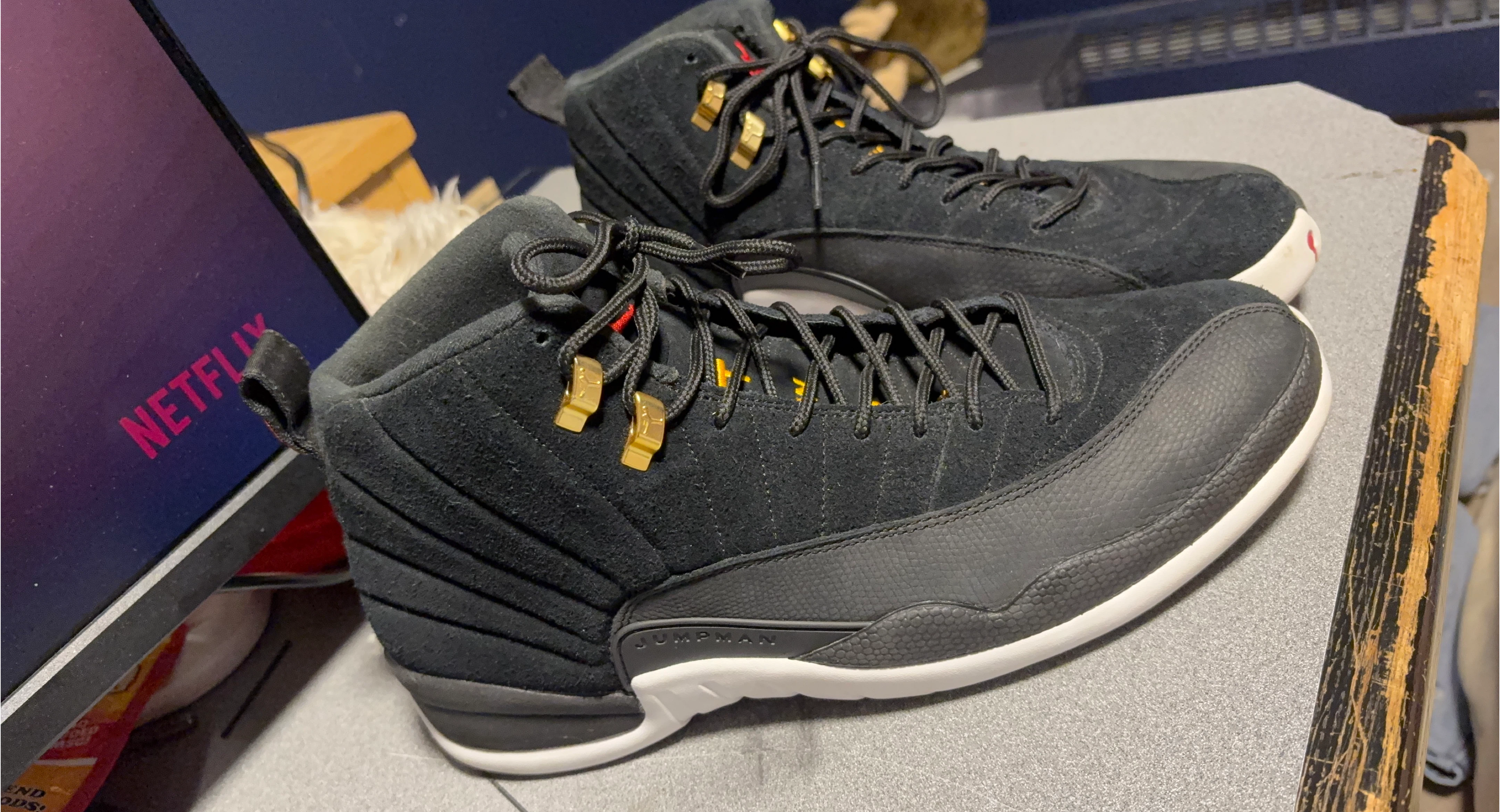 Air Jordan 12 Retro Black Deadly Pink Size 13