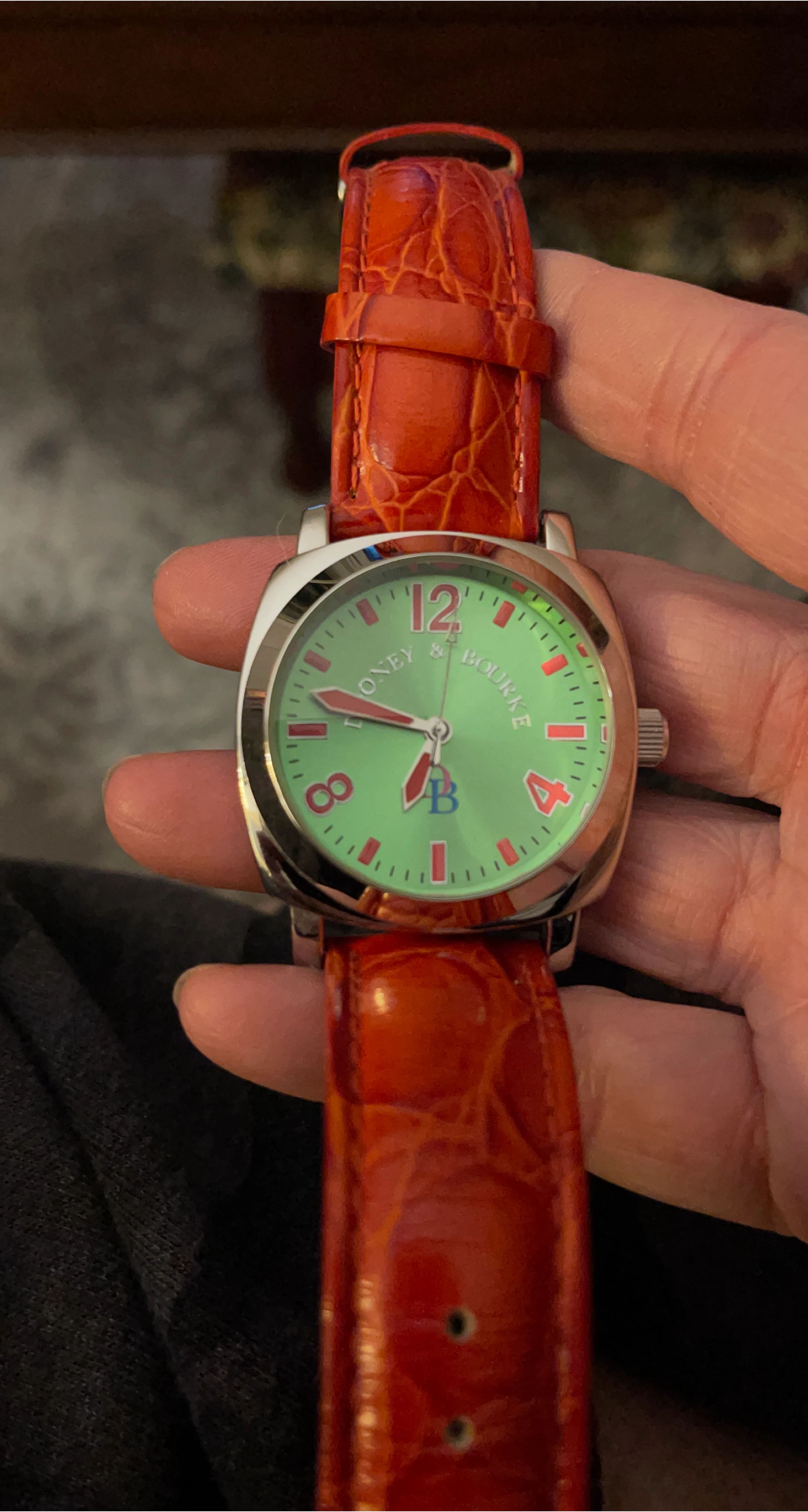 Dooney & Bourke Orange Leather Watch